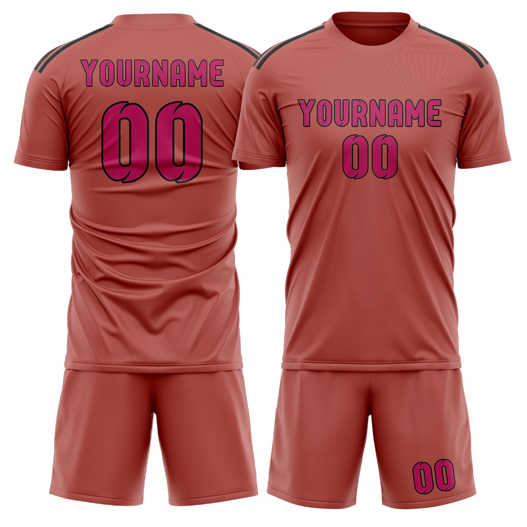 Custom Copper Rose Pink Soccer Set
