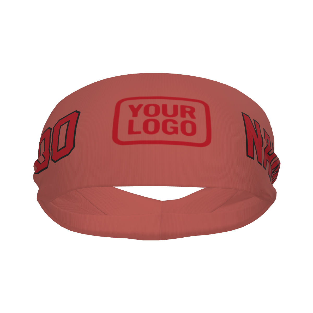 Custom Copper Rose Red Sports headband