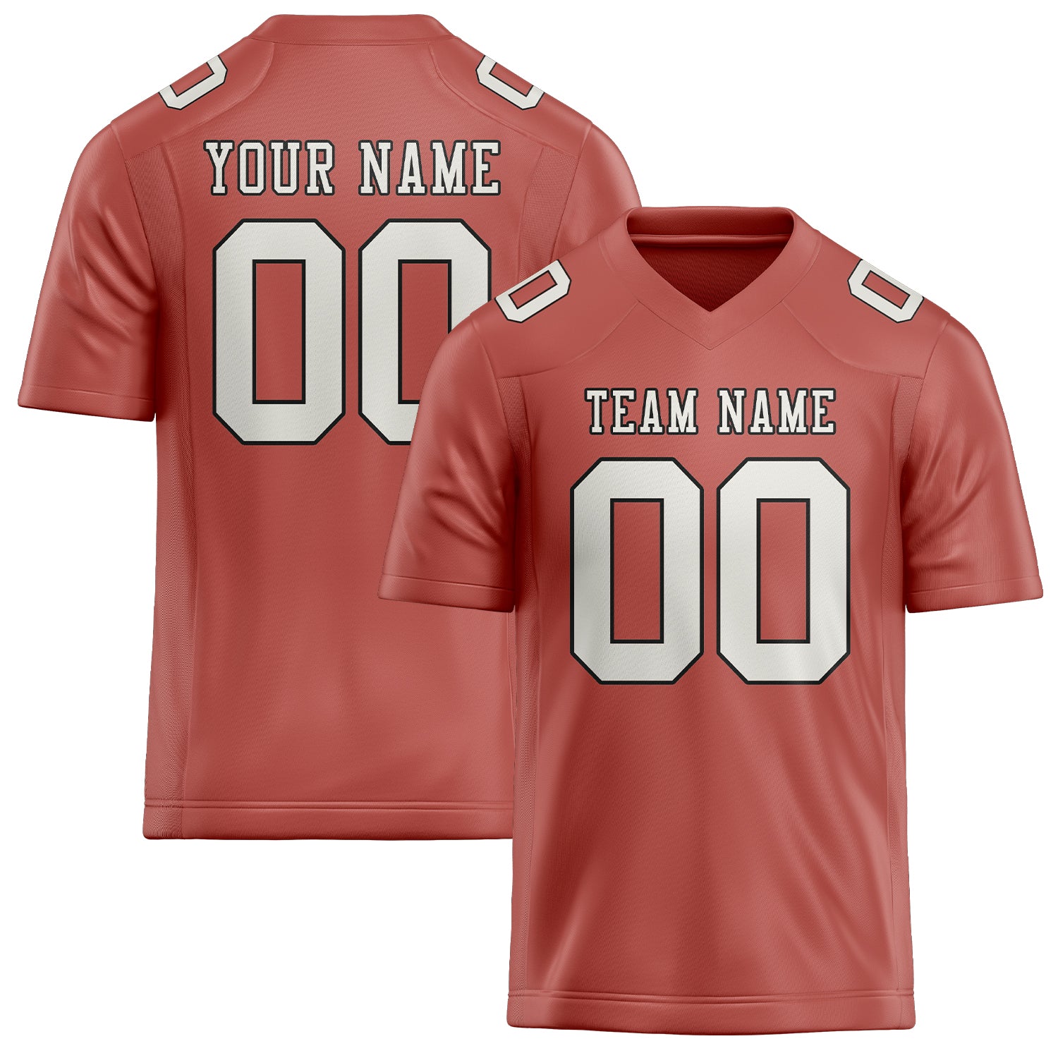 Custom Copper Rose White Football Jersey