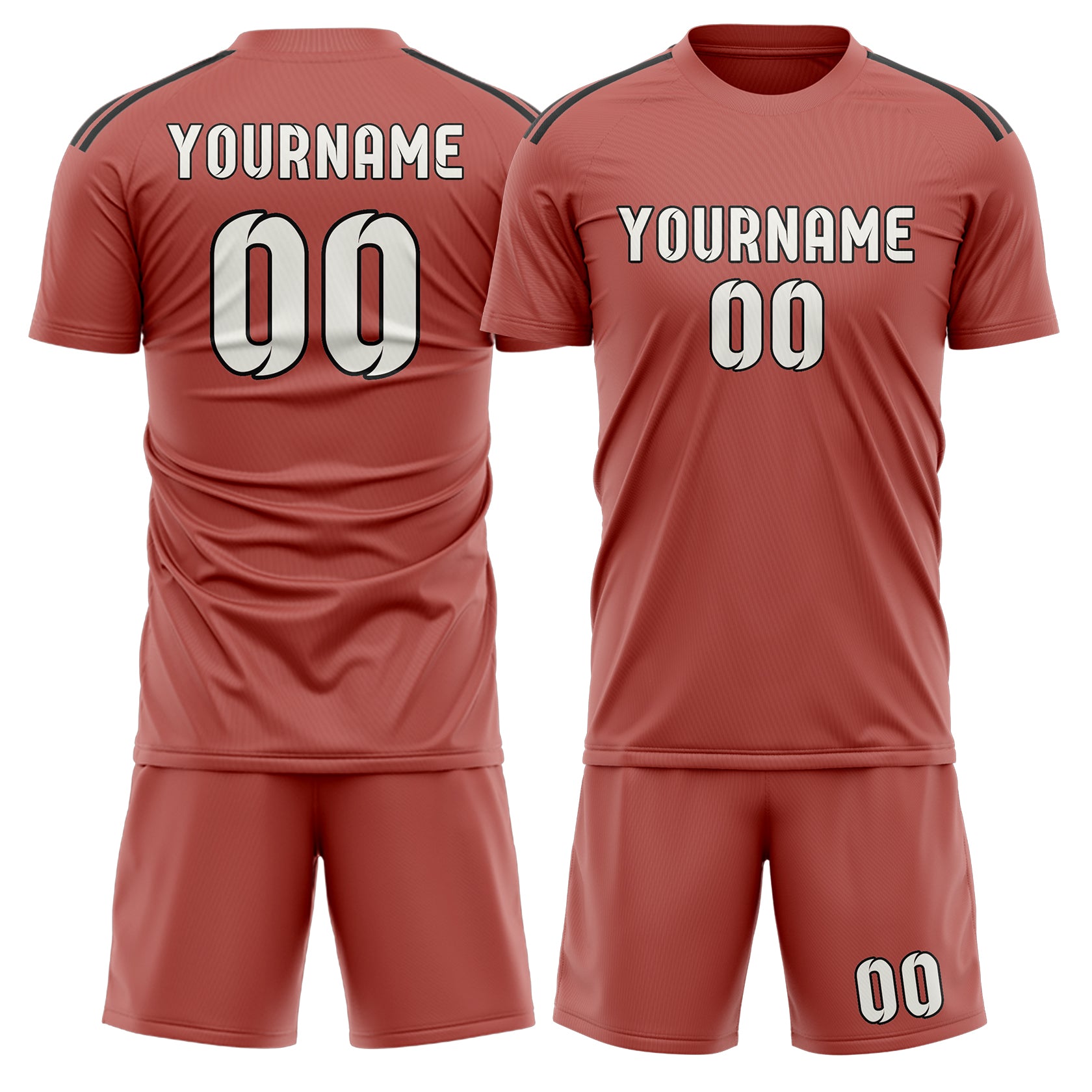 Custom Copper Rose White Soccer Set