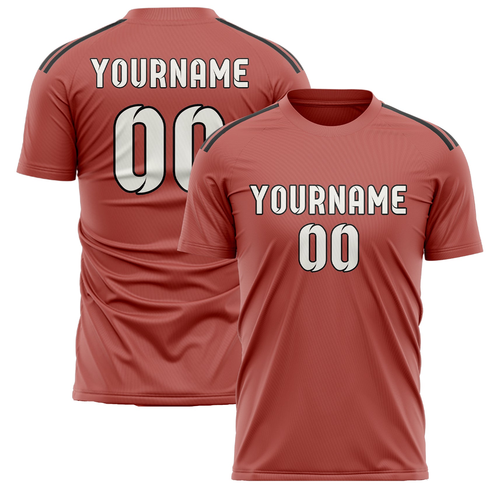 Custom Copper Rose White Soccer Jersey