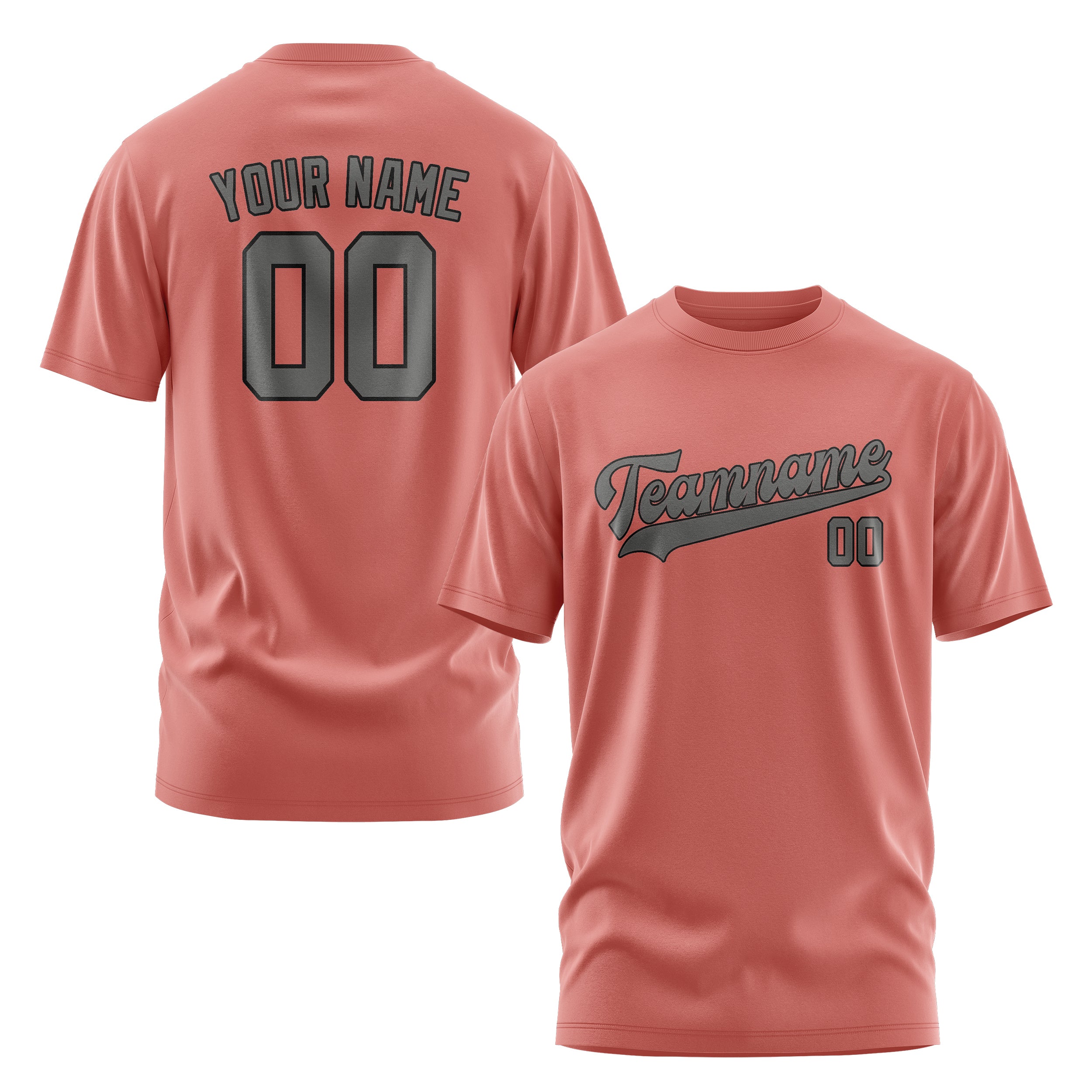 Custom Copper Rose Dark Grey T-Shirt