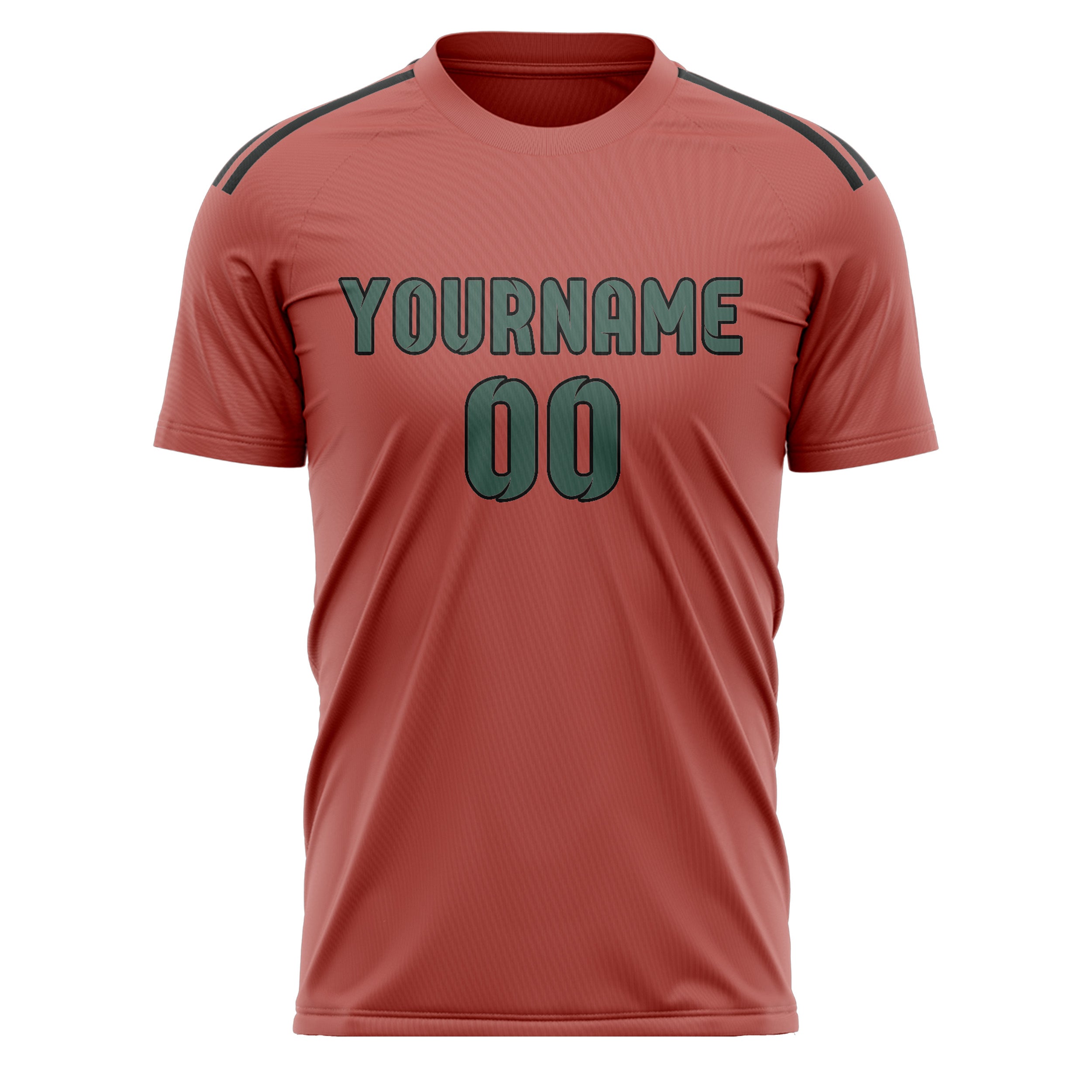 Custom Copper Rose Blue Green Soccer Jersey