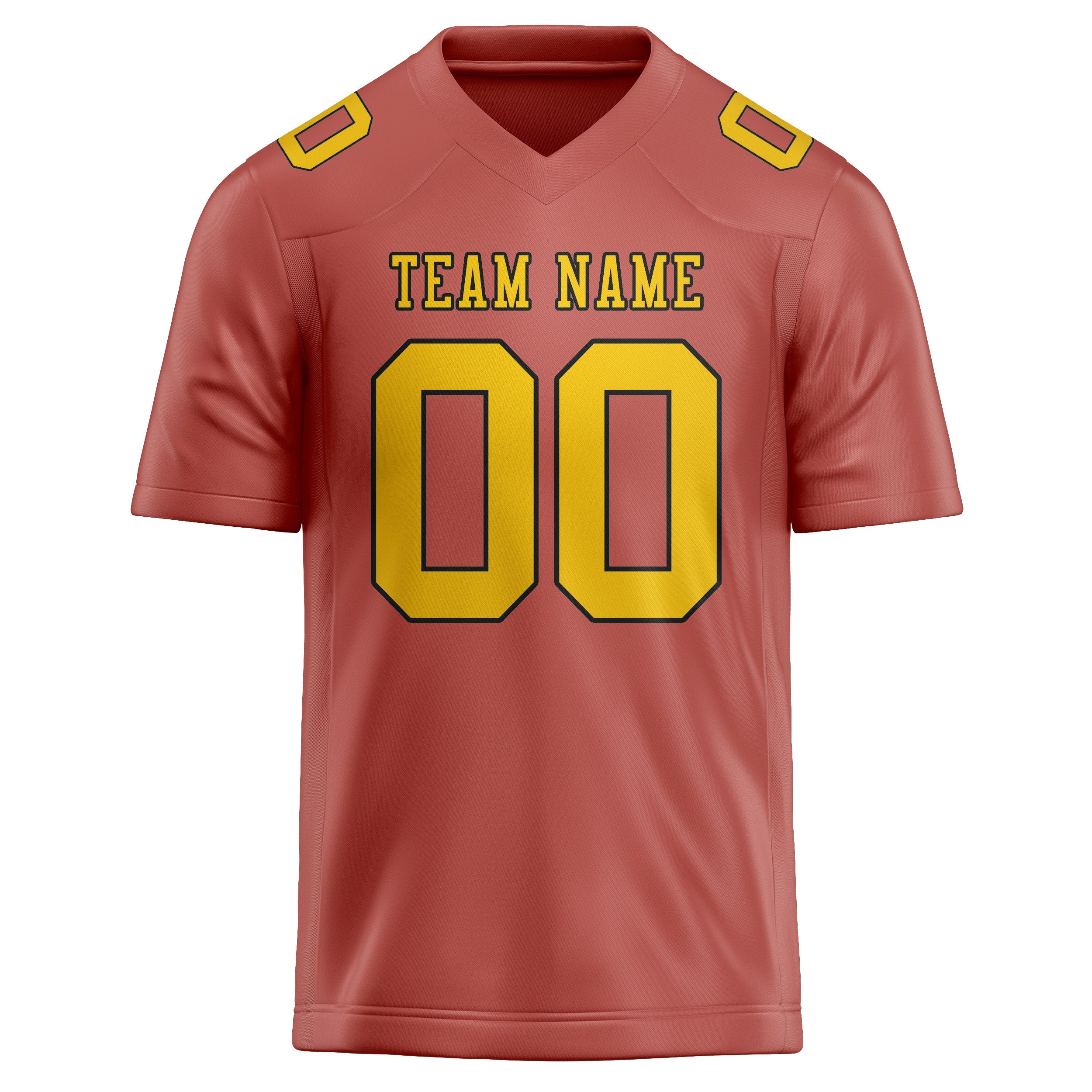 Custom Copper Rose Gold Football Jersey