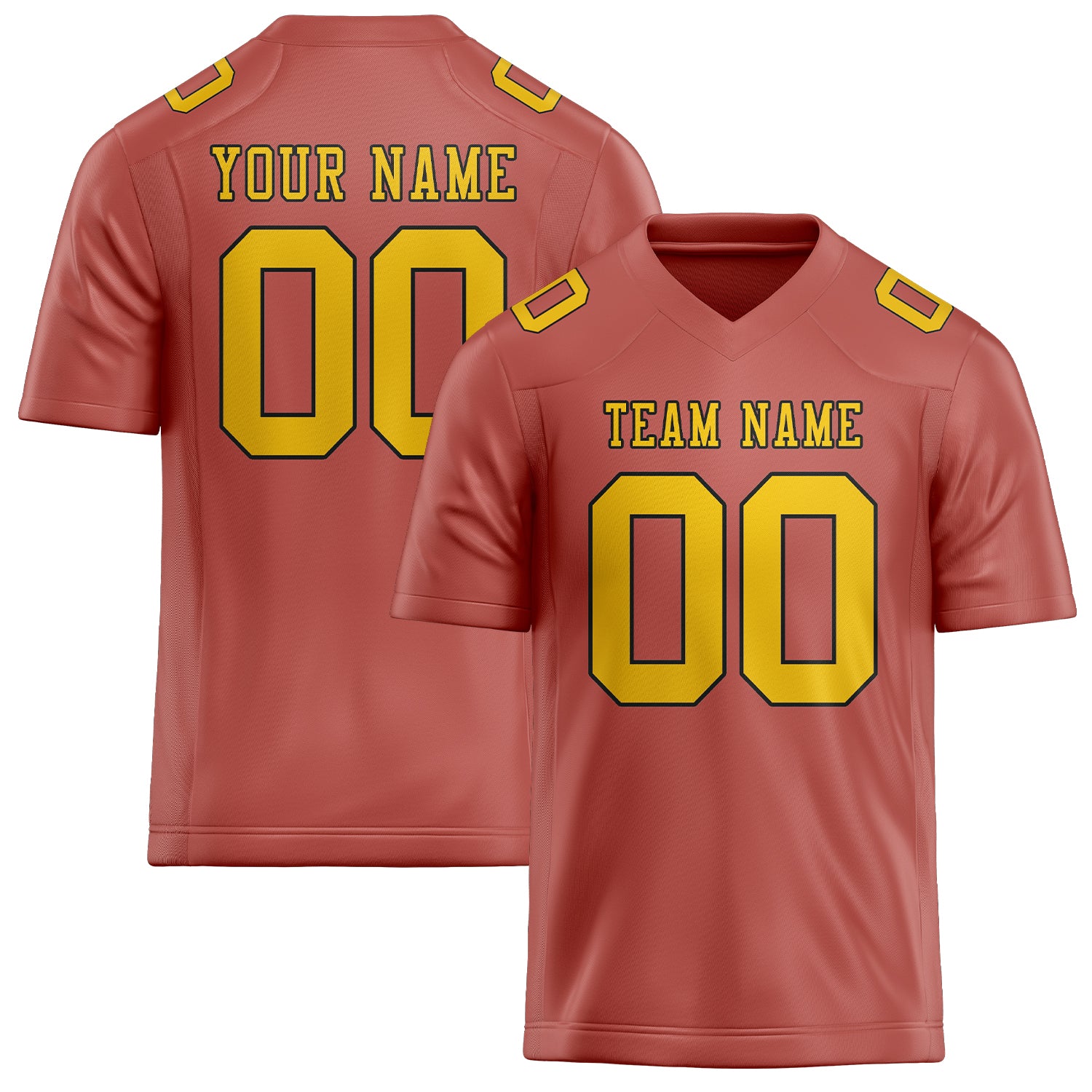 Custom Copper Rose Gold Football Jersey
