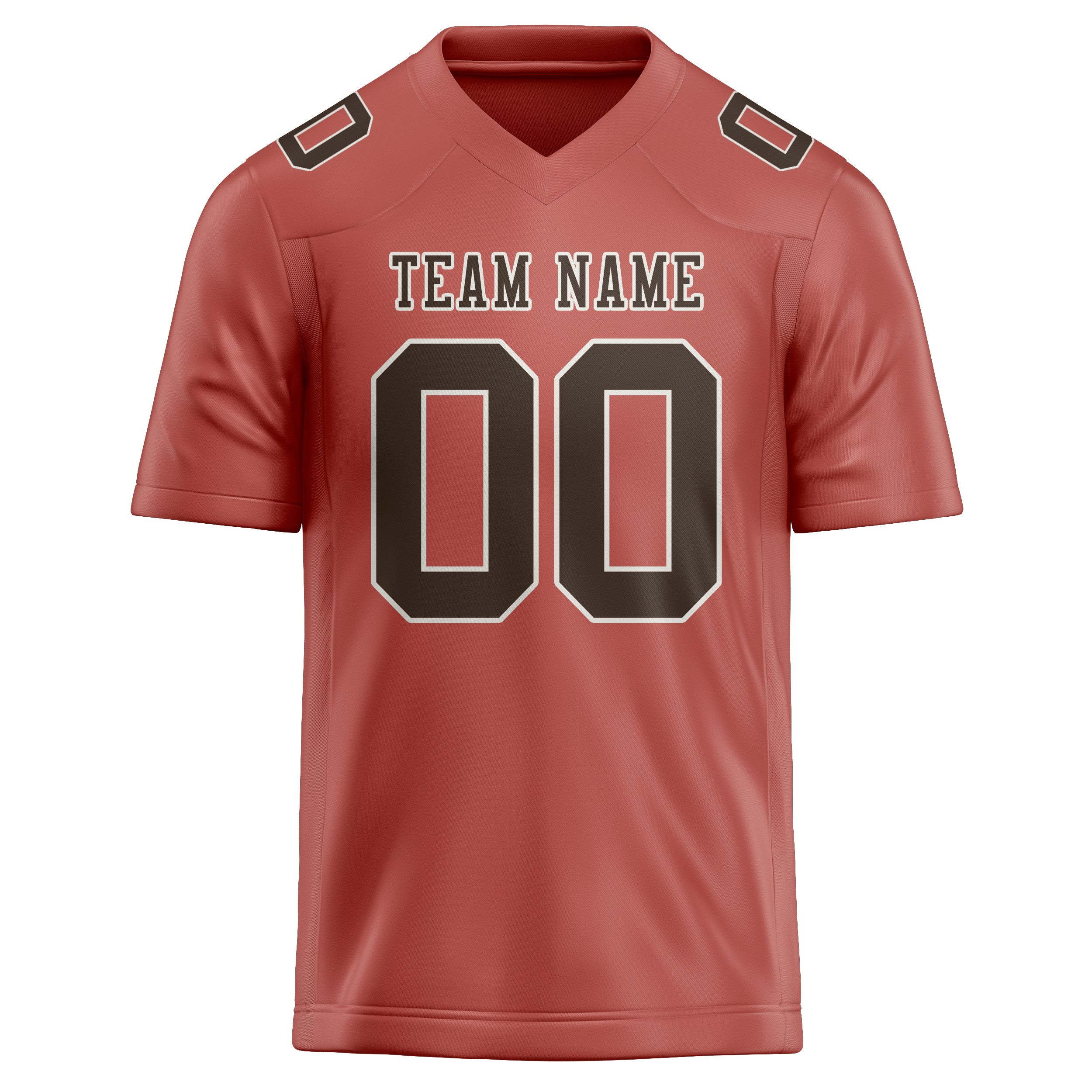 Custom Copper Rose Brown Football Jersey