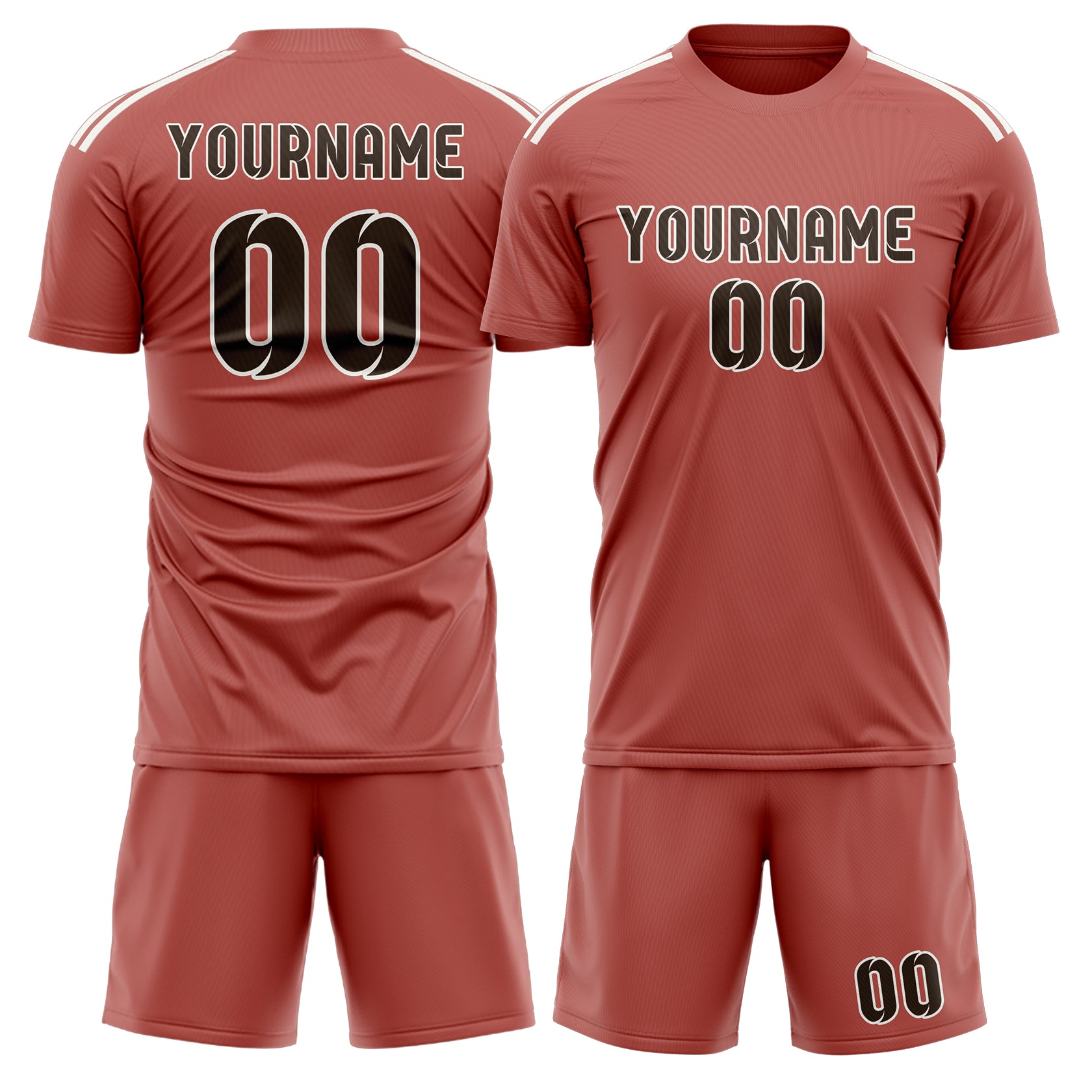 Custom Copper Rose Brown Soccer Set