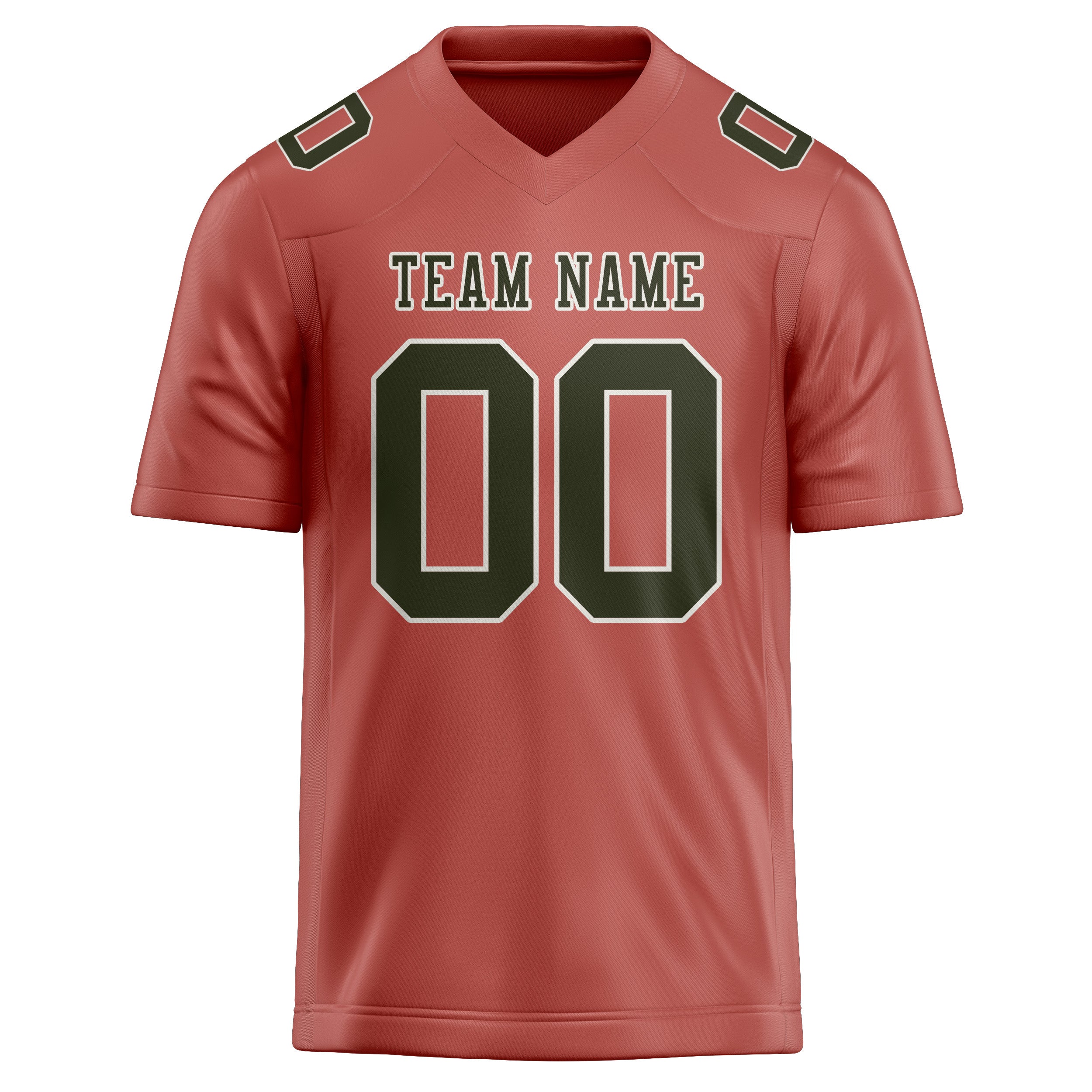 Custom Copper Rose Olive Football Jersey