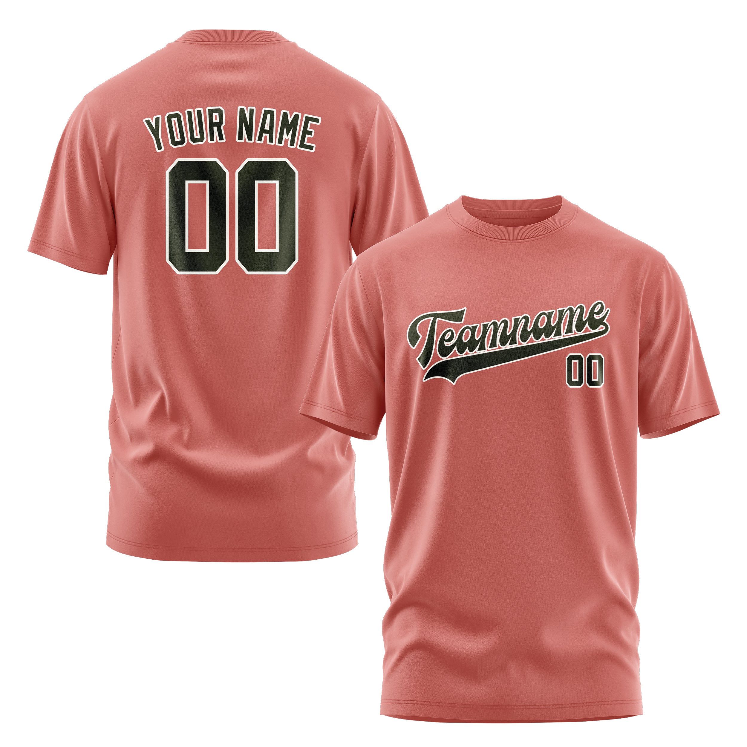 Custom Copper Rose Olive T-Shirt