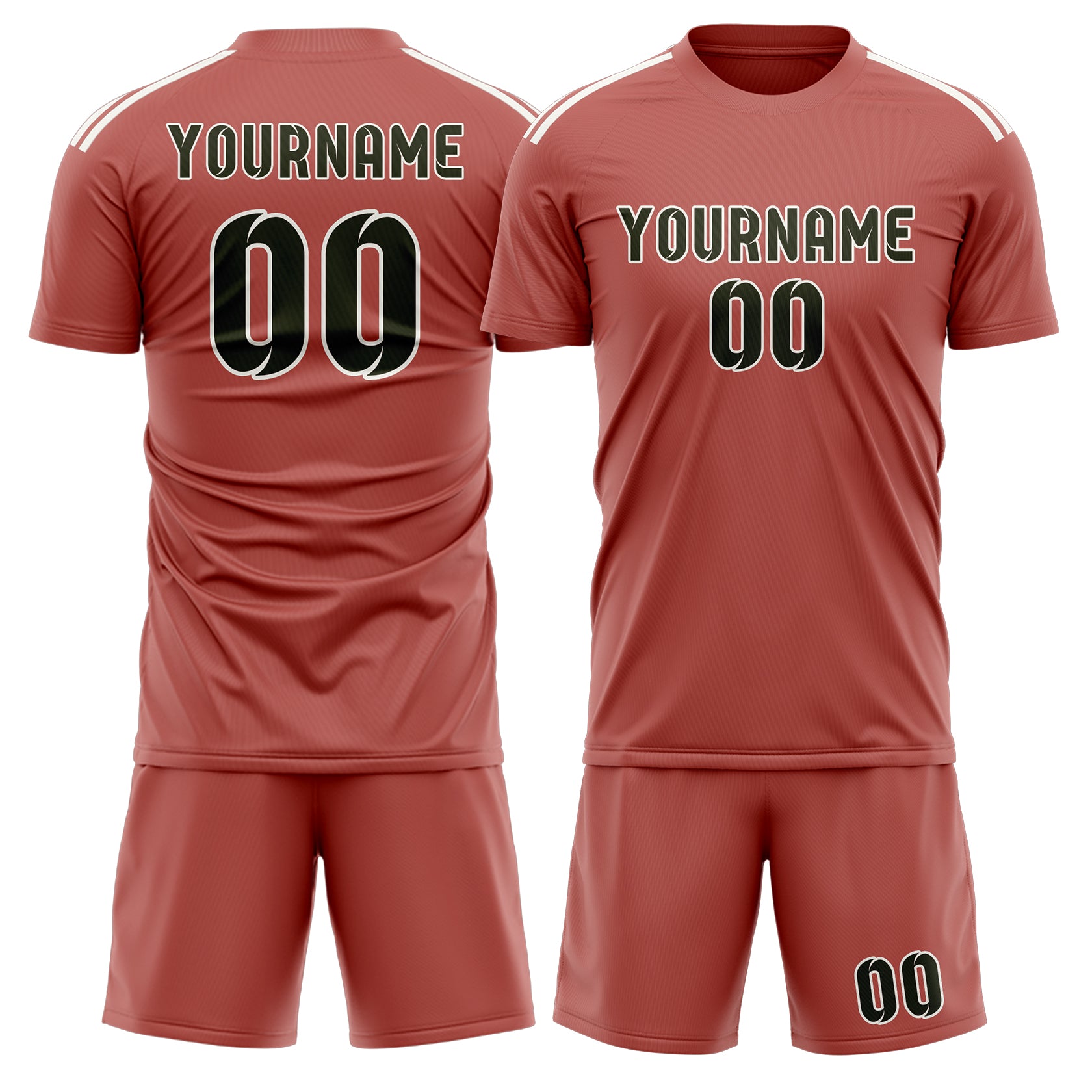 Custom Copper Rose Olive Soccer Set