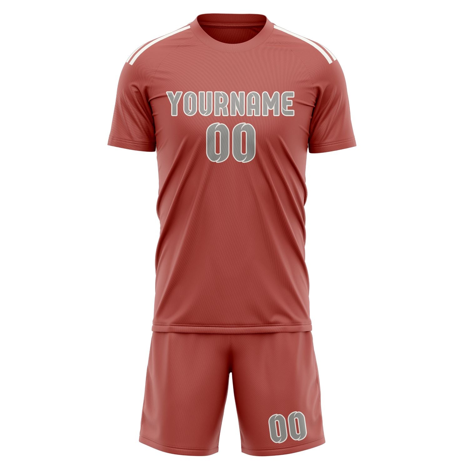 Custom Copper Rose Gray Soccer Set