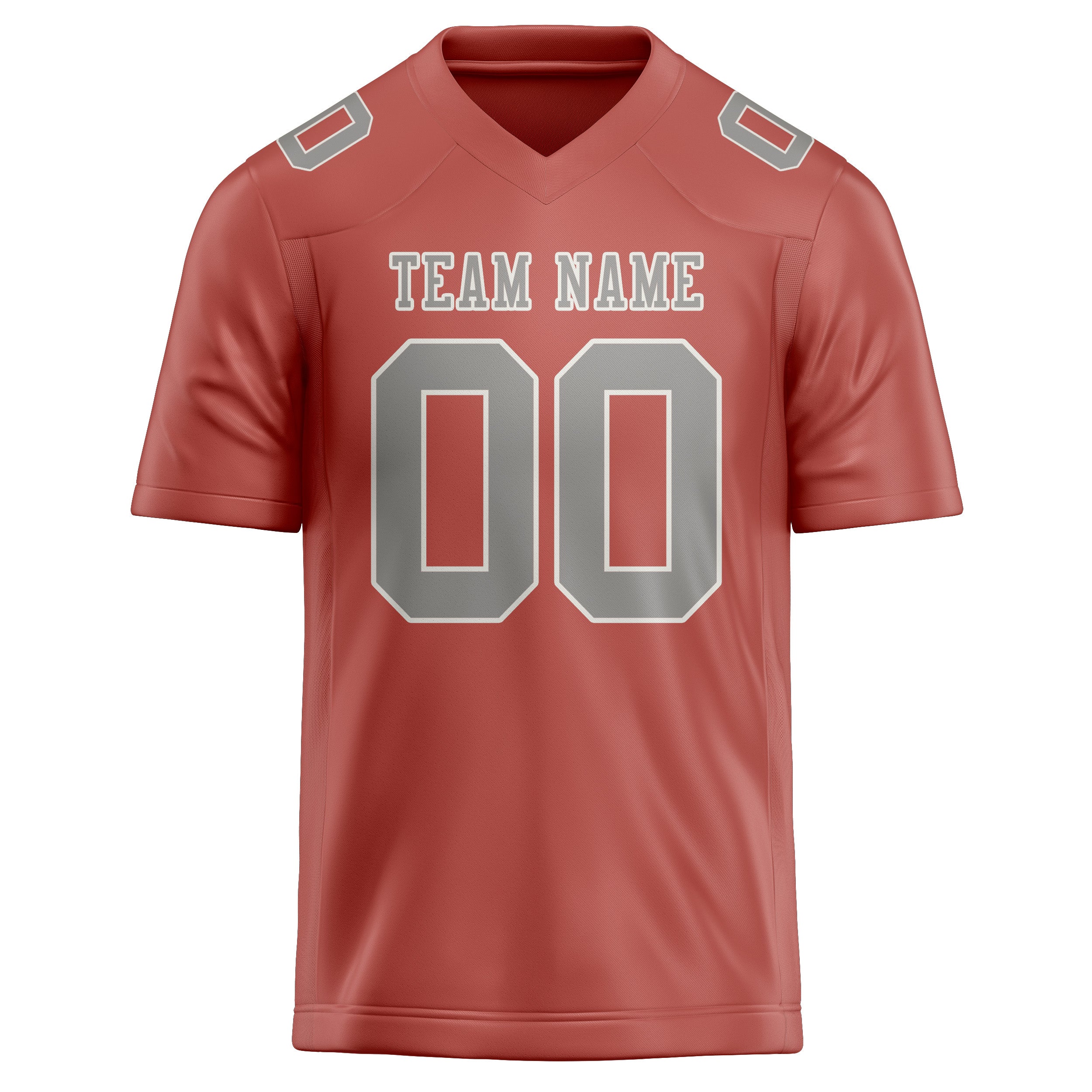 Custom Copper Rose Gray Football Jersey