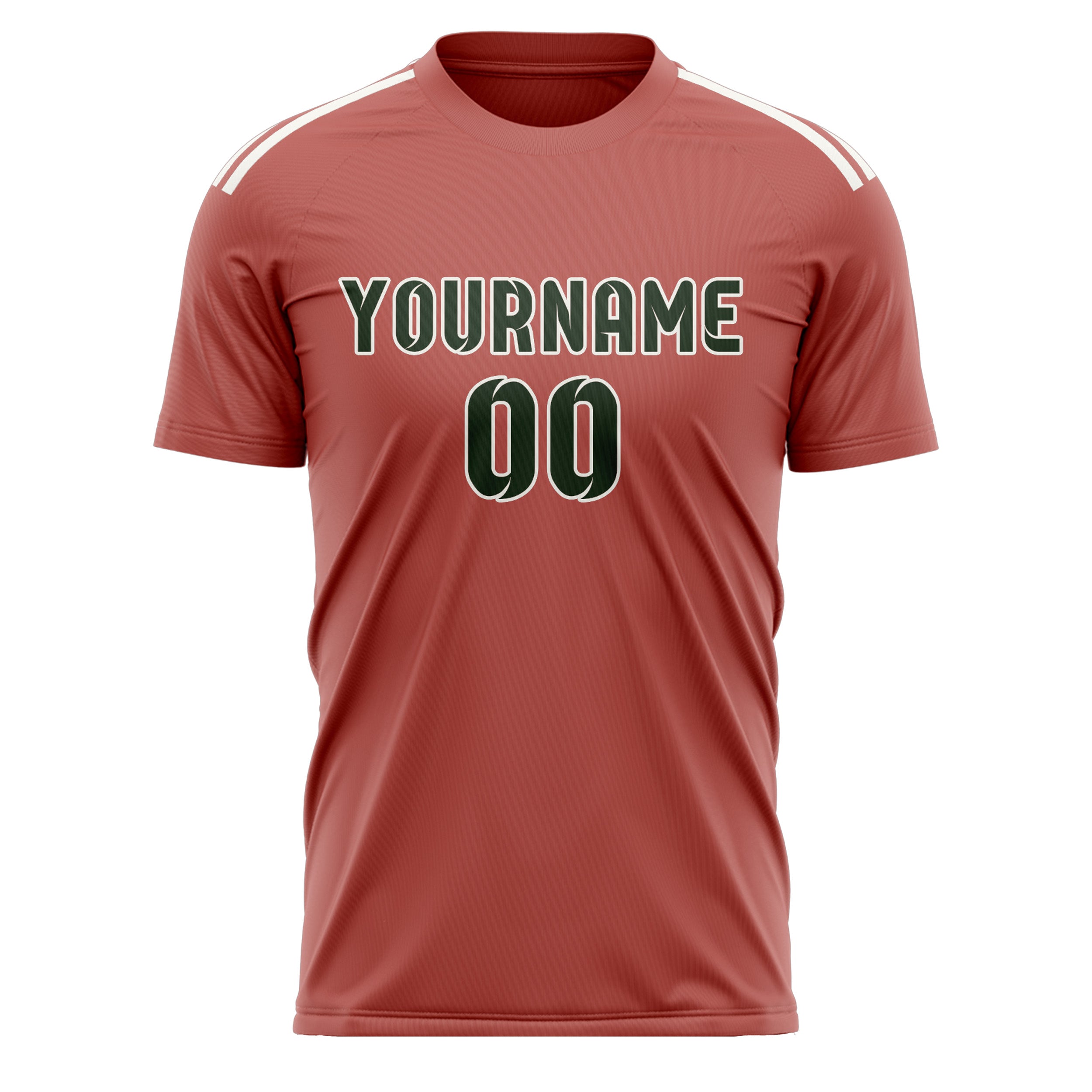 Custom Copper Rose Dark Green Soccer Jersey