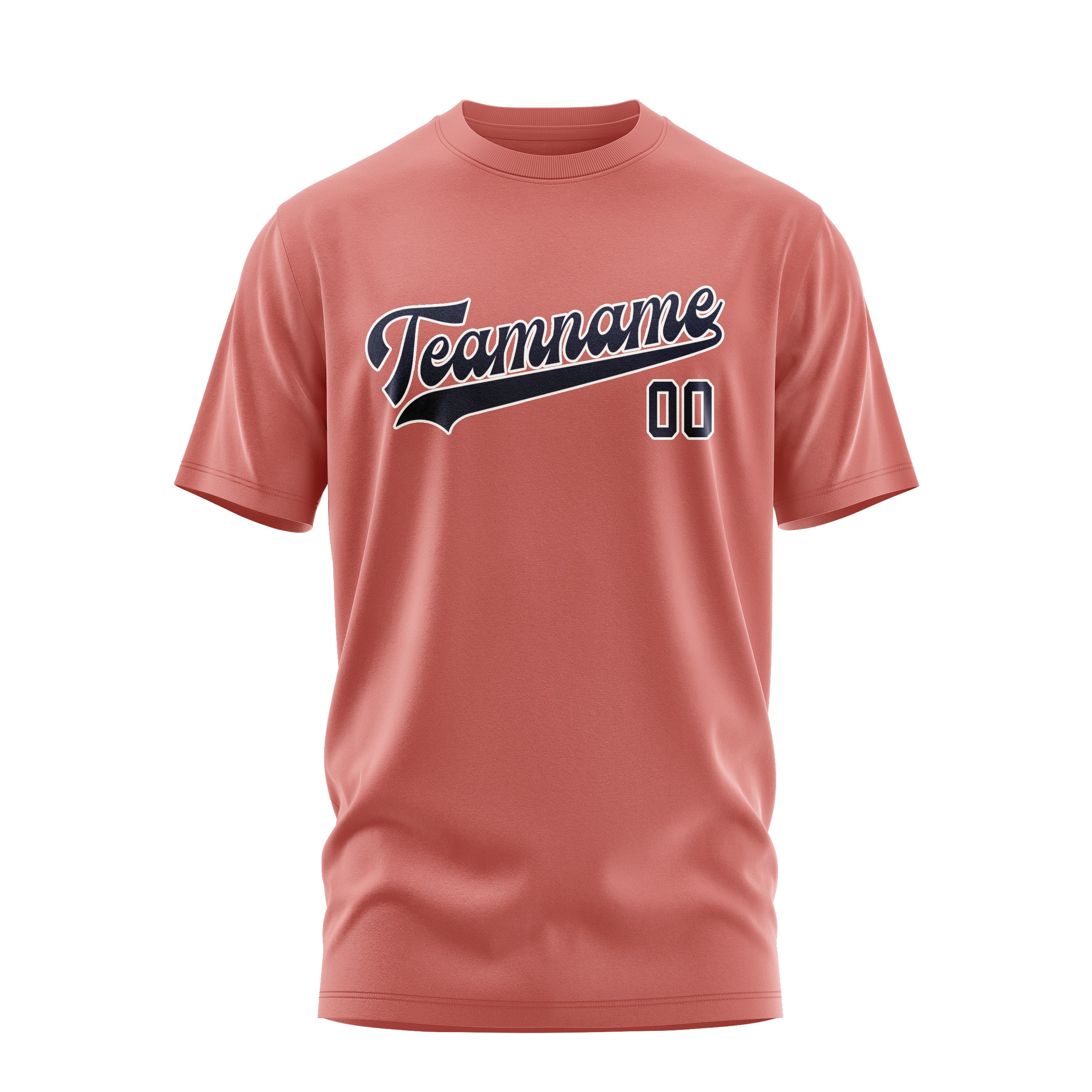 Custom Copper Rose Navy T-Shirt