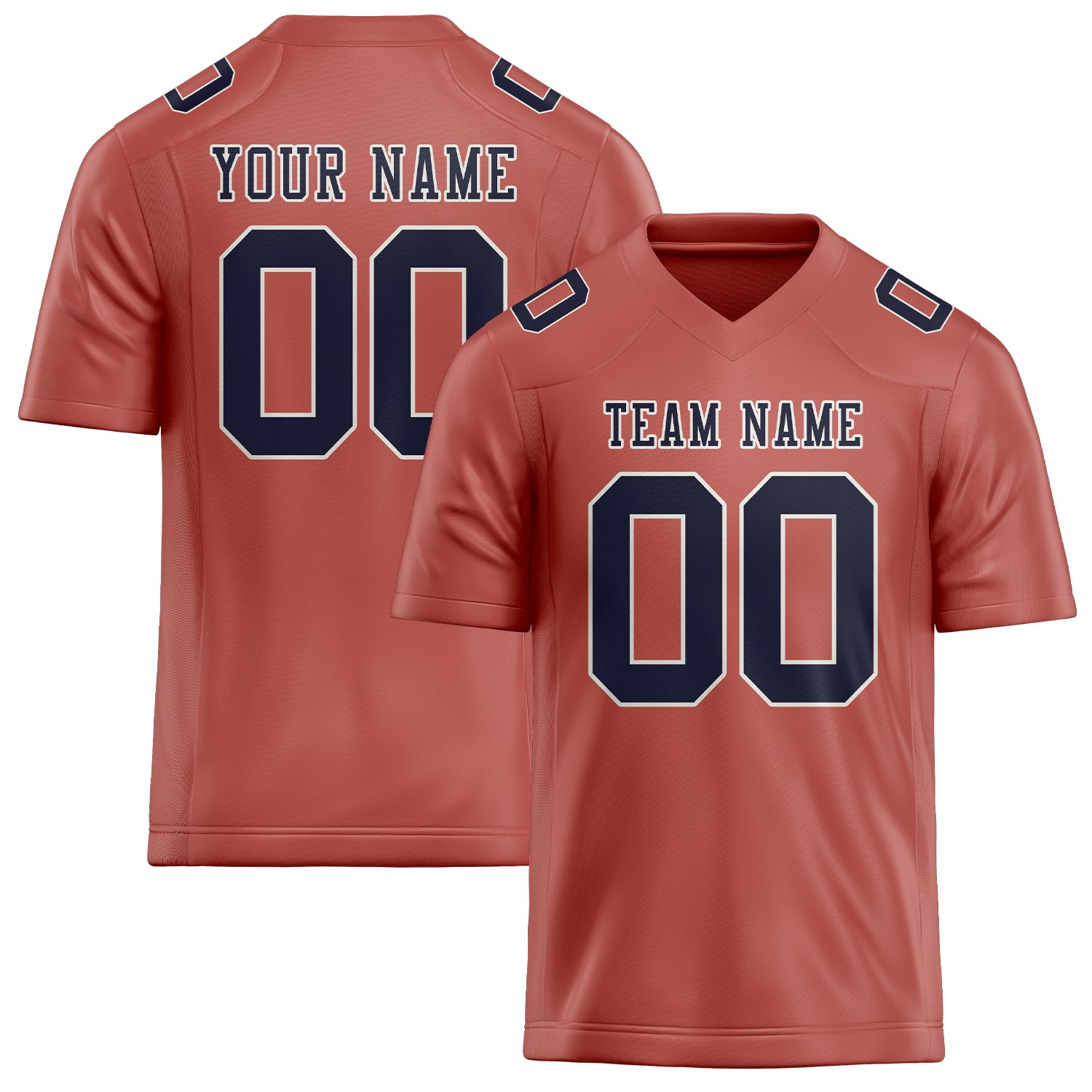 Custom Copper Rose Navy Football Jersey