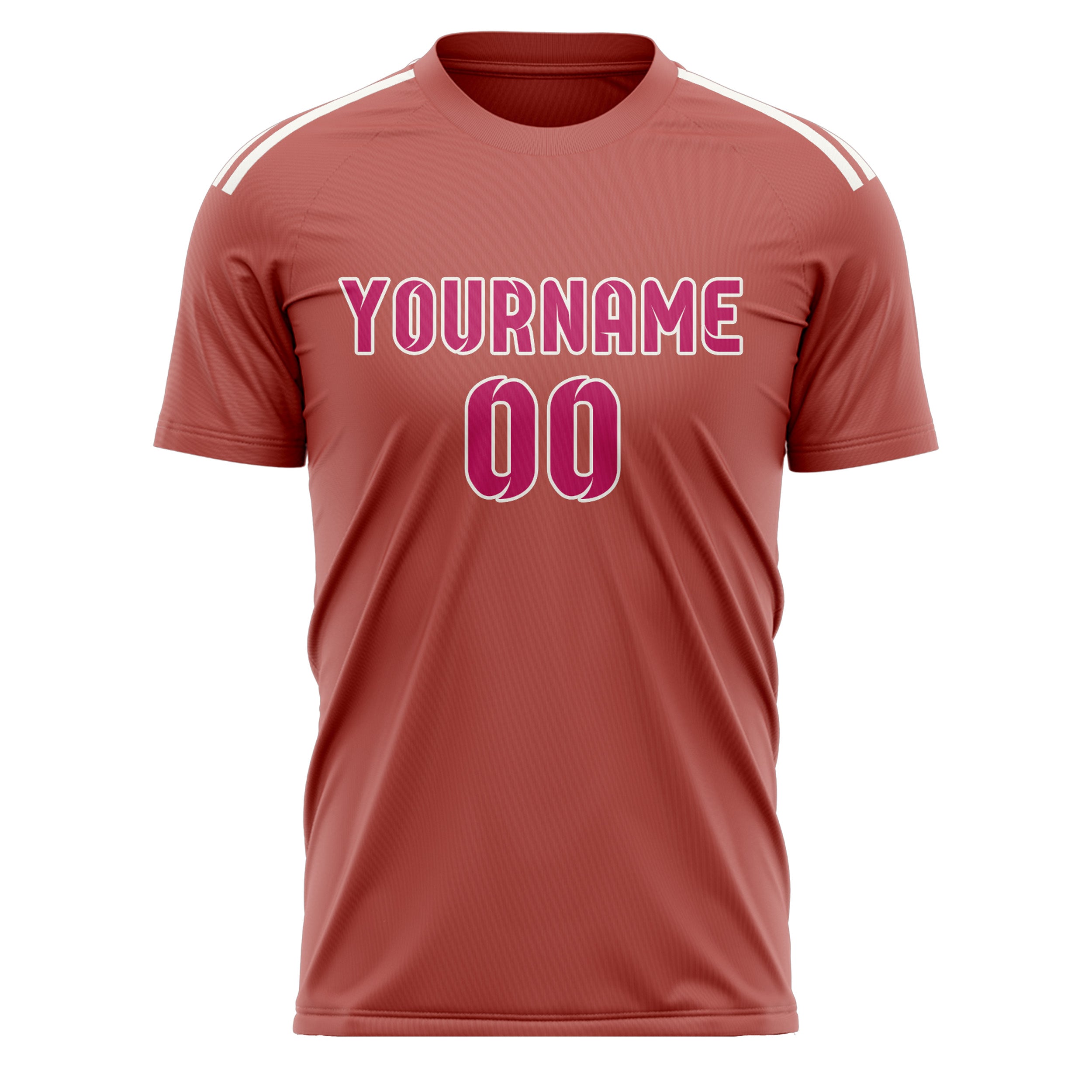 Custom Copper Rose Pink Soccer Jersey