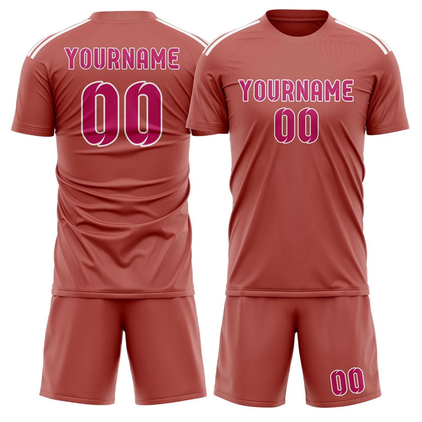 Custom Copper Rose Pink Soccer Set