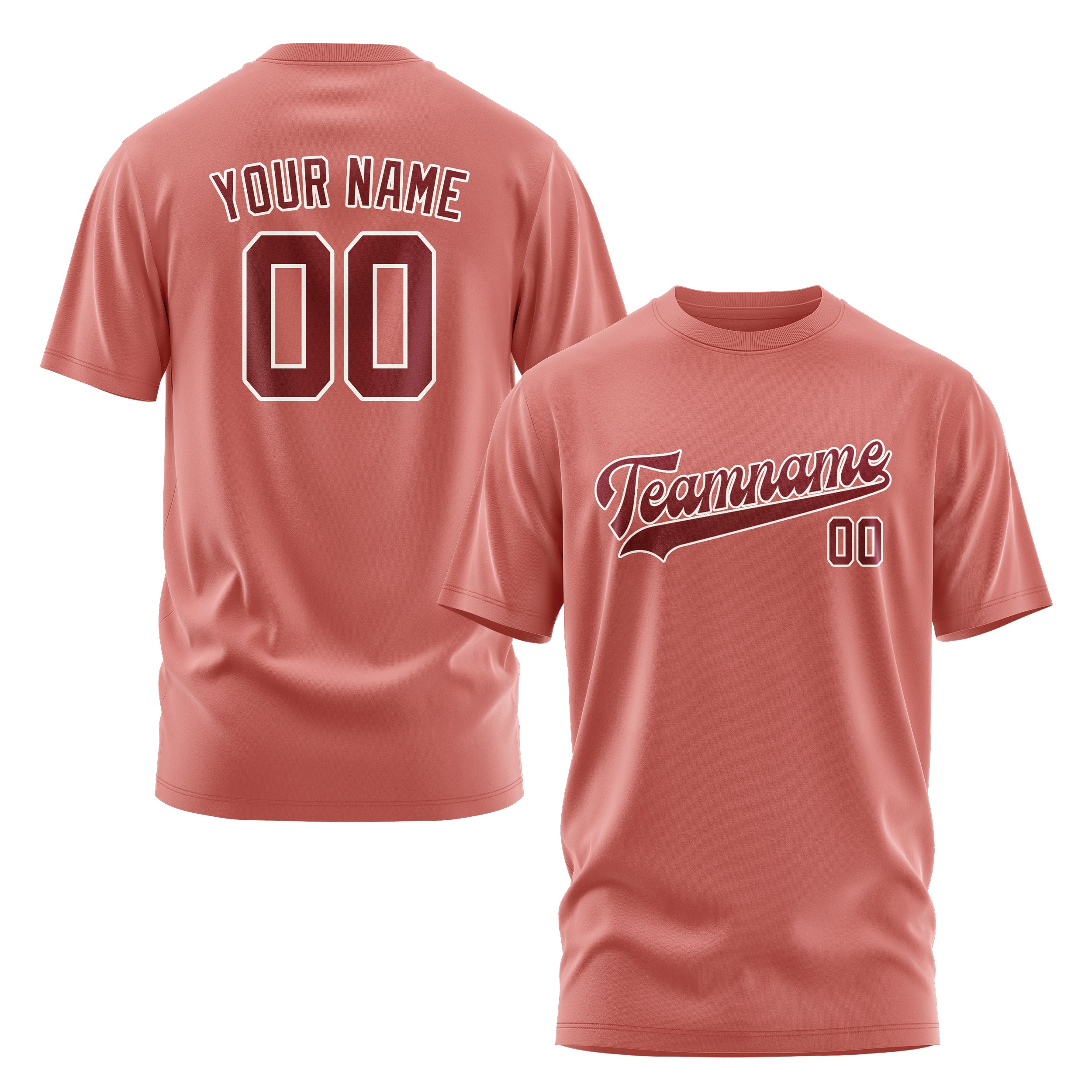 Custom Copper Rose Crimson Red T-Shirt
