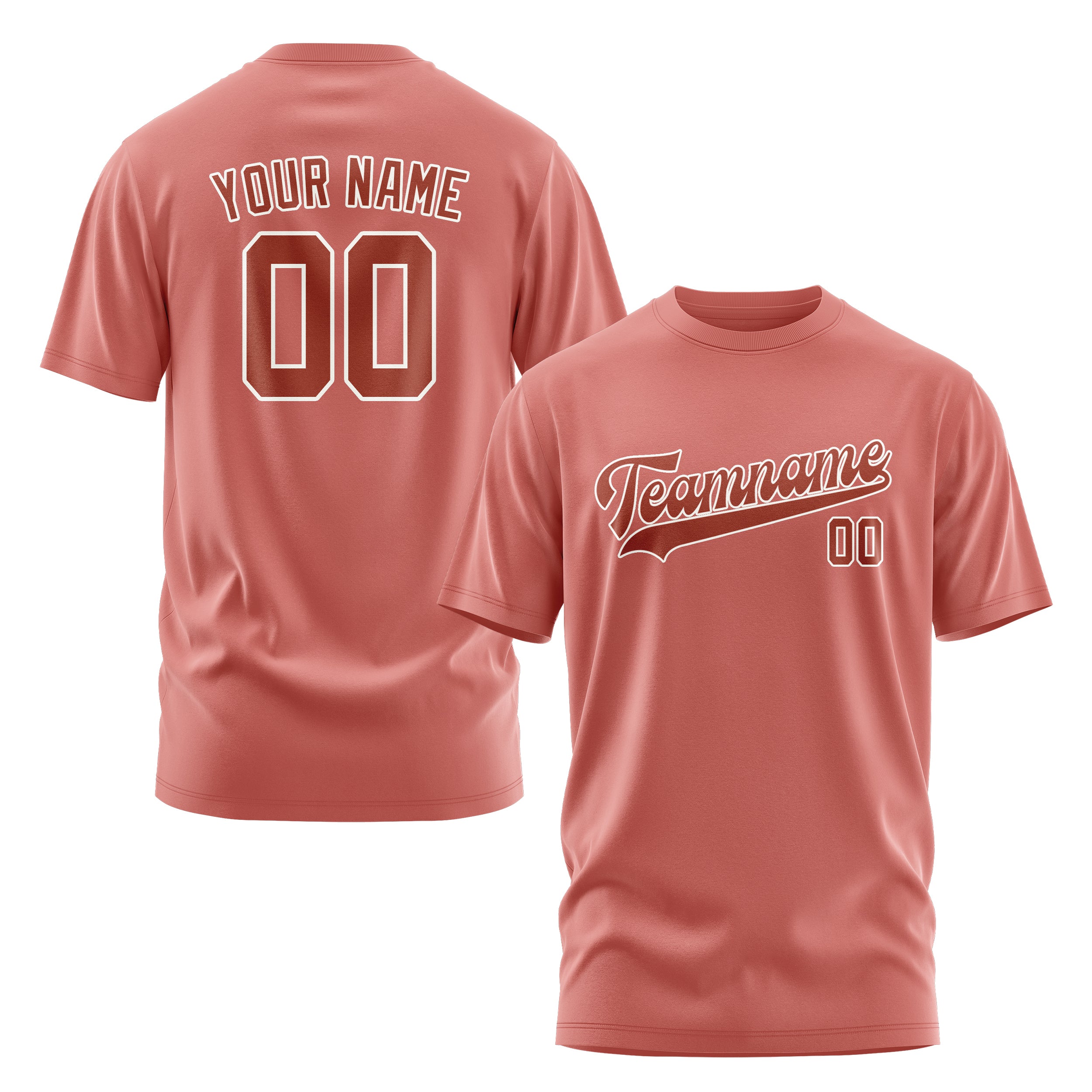 Custom Copper Rose Coral Red T-Shirt