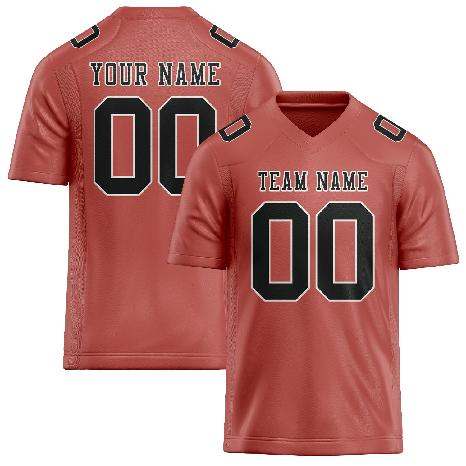 Custom Copper Rose Black Football Jersey