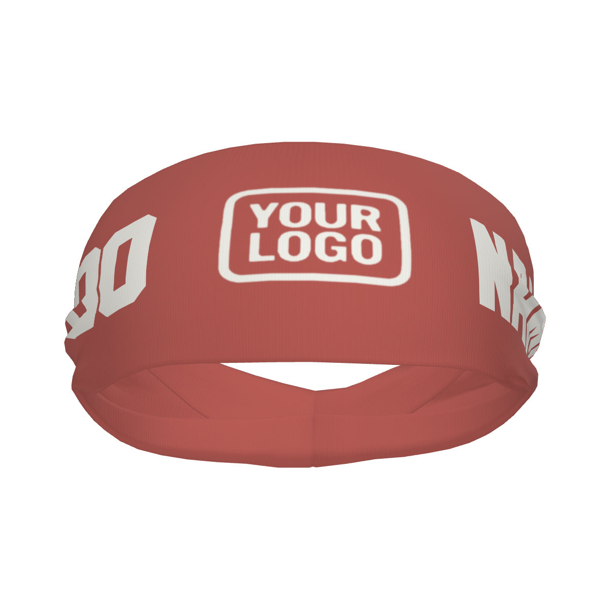 Custom Copper Rose White Sports headband