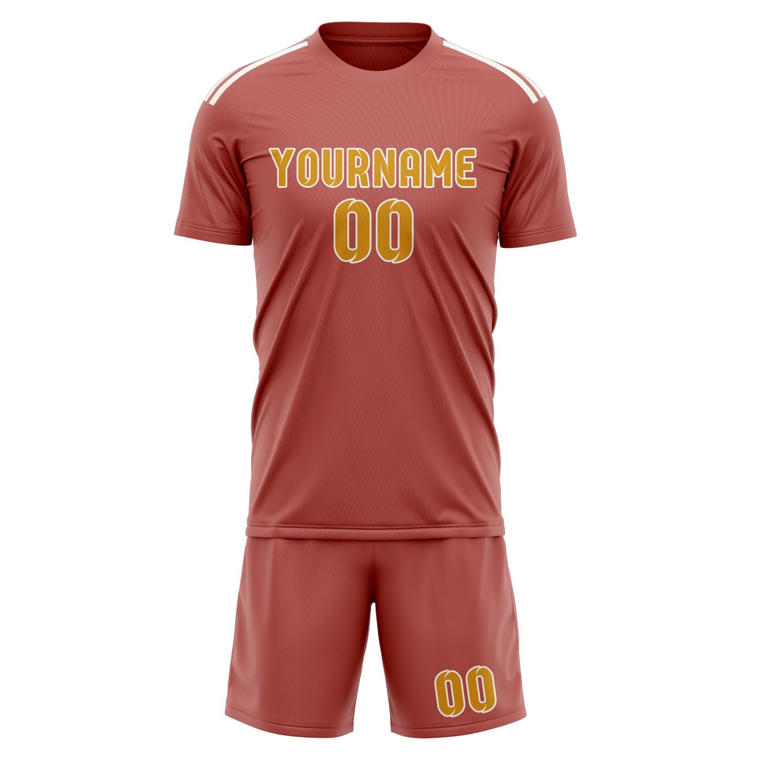 Custom Copper Rose Yellow Soccer Set