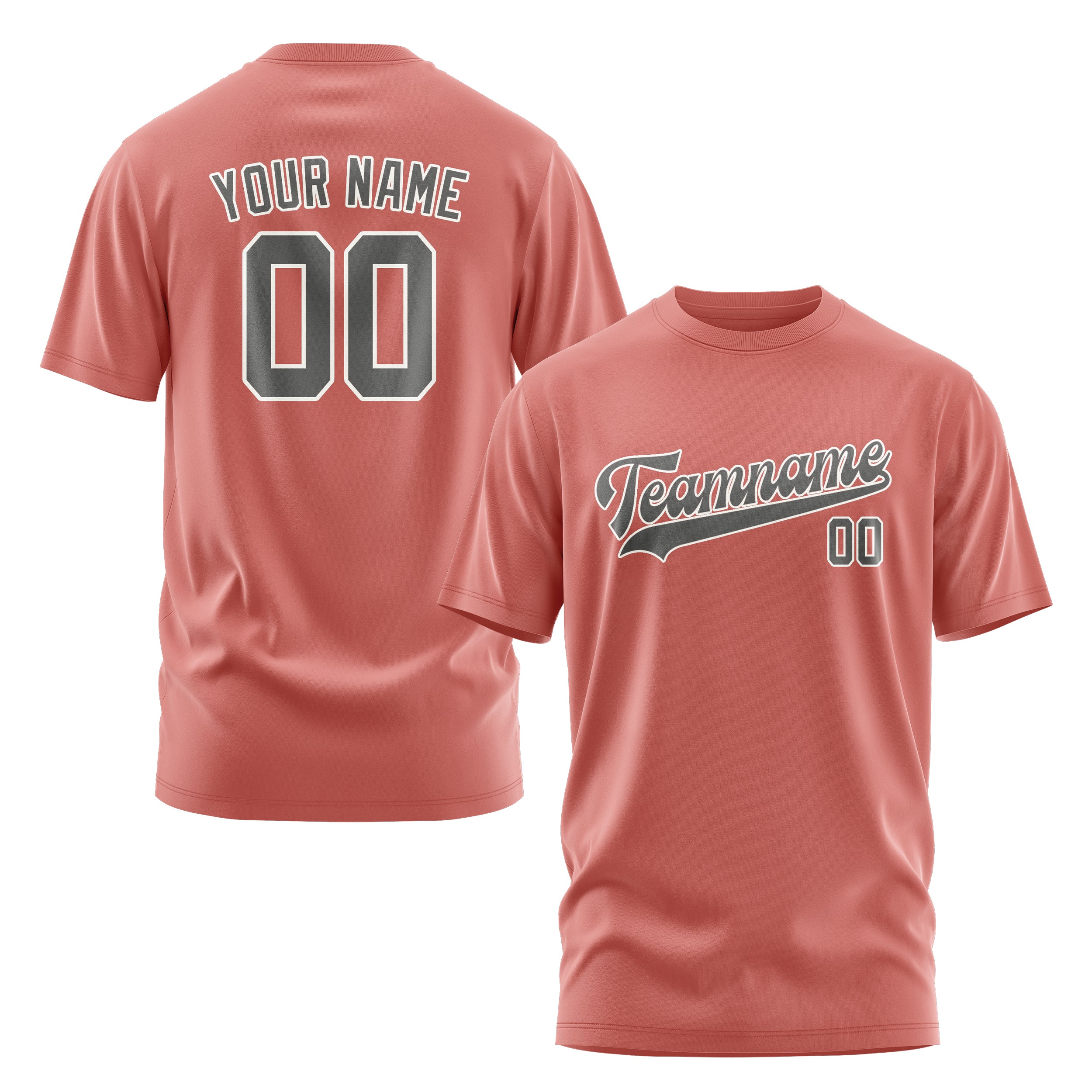 Custom Copper Rose Dark Grey T-Shirt