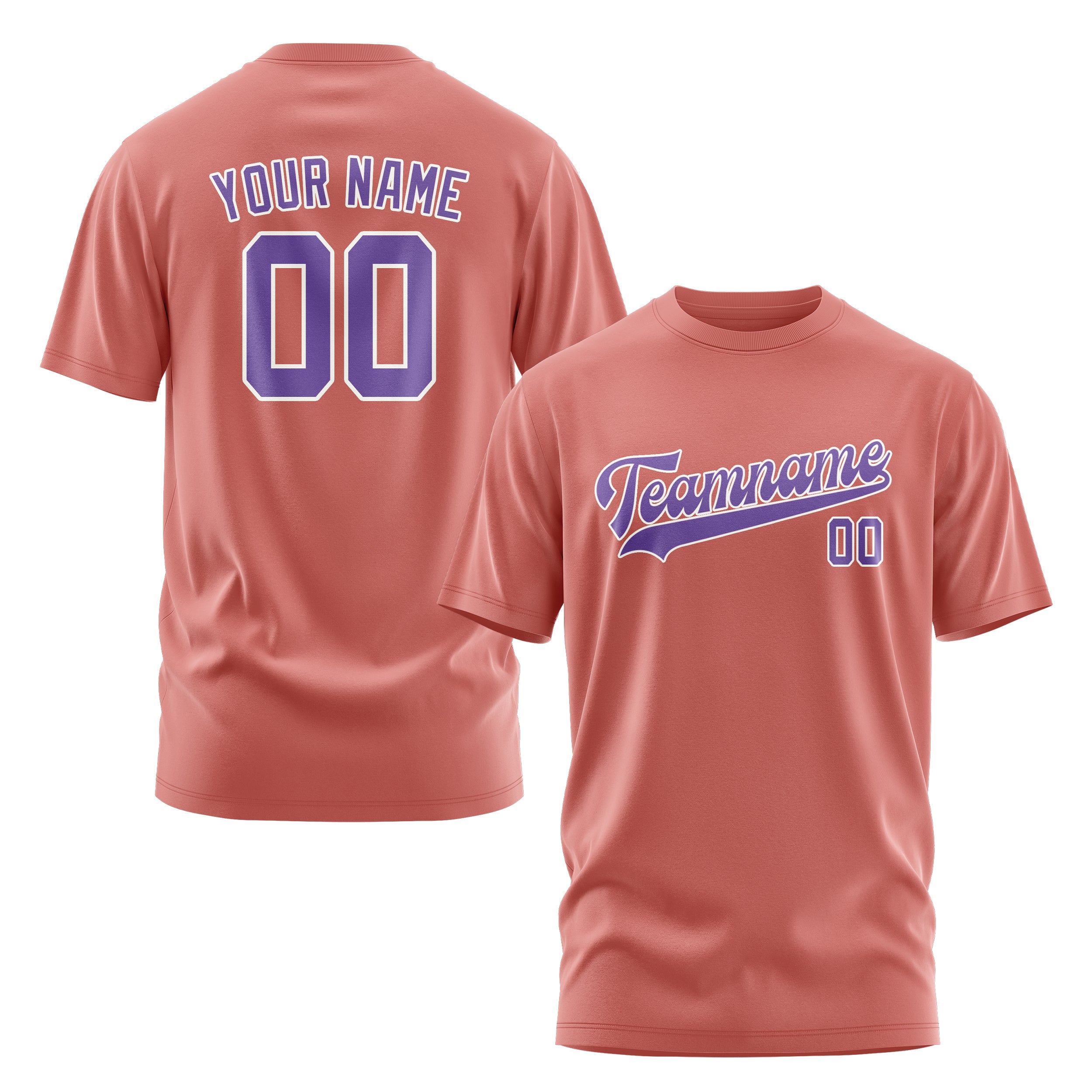 Custom Copper Rose Light Purple T-Shirt