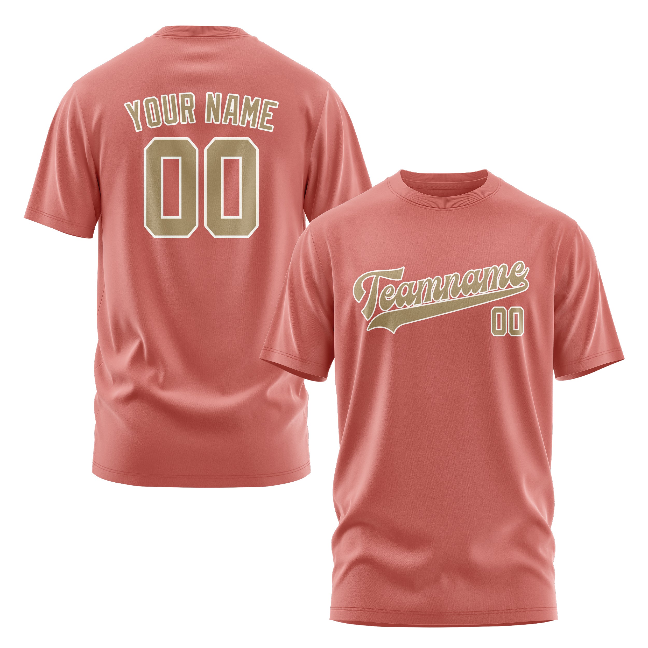 Custom Copper Rose Light Khaki T-Shirt