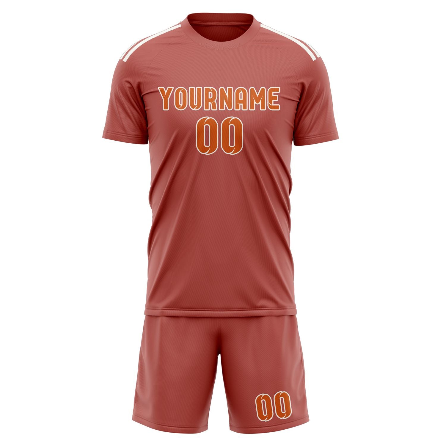 Custom Copper Rose Orange Soccer Set