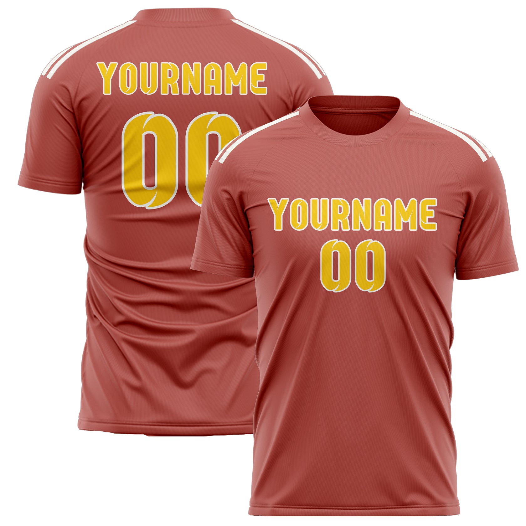 Custom Copper Rose Gold Soccer Jersey