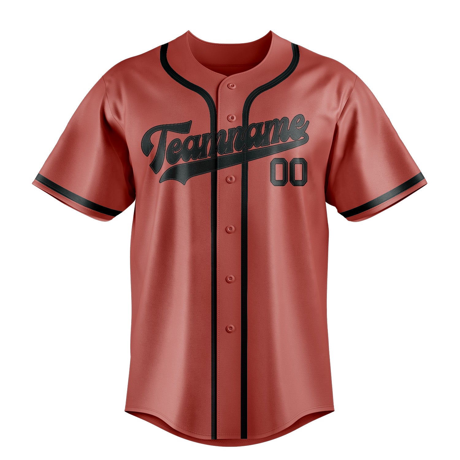 Custom Copper Rose Dark Grey Baseball Jersey