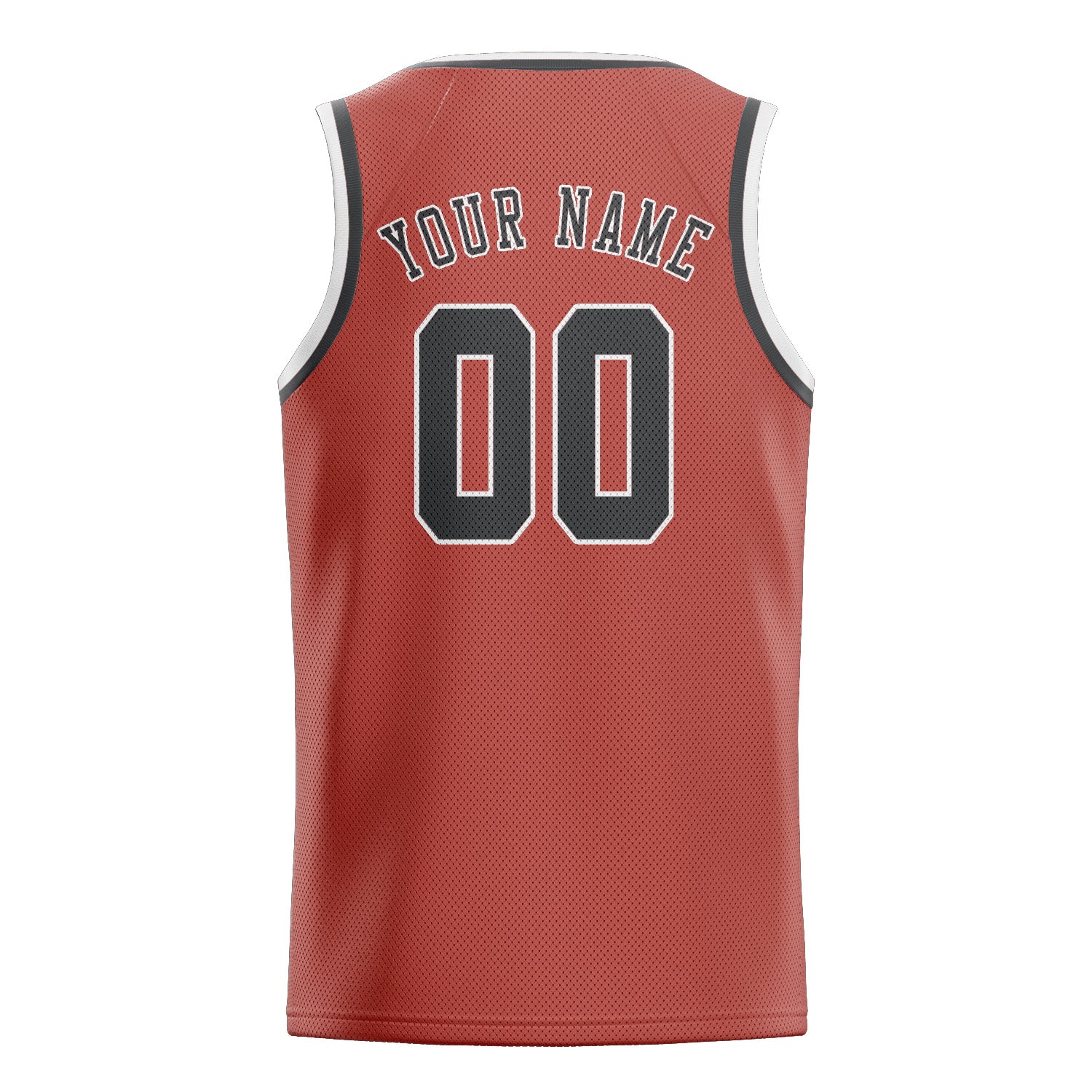 Custom Copper Rose Dark Grey Basketball Jersey