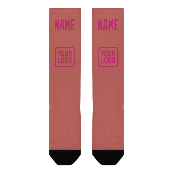 Custom Copper Rose Pink Knee-High Sock