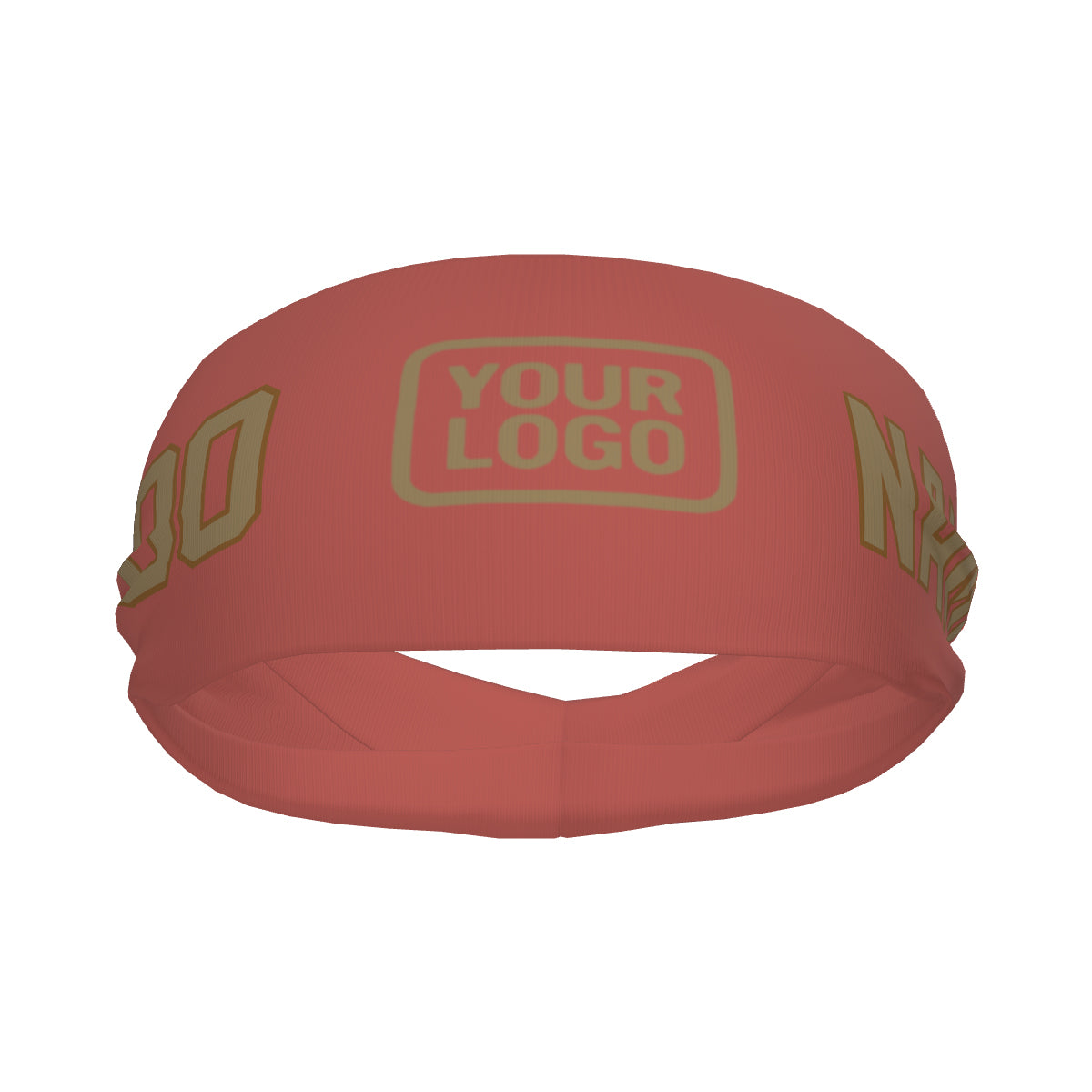 Custom Copper Rose Light Khaki Sports headband