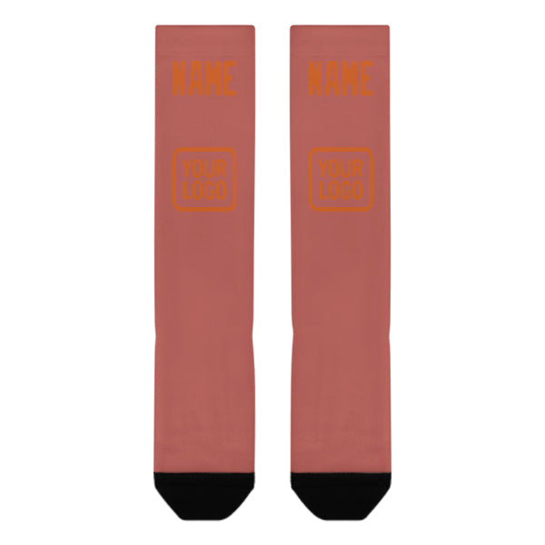 Custom Copper Rose Orange Knee-High Sock