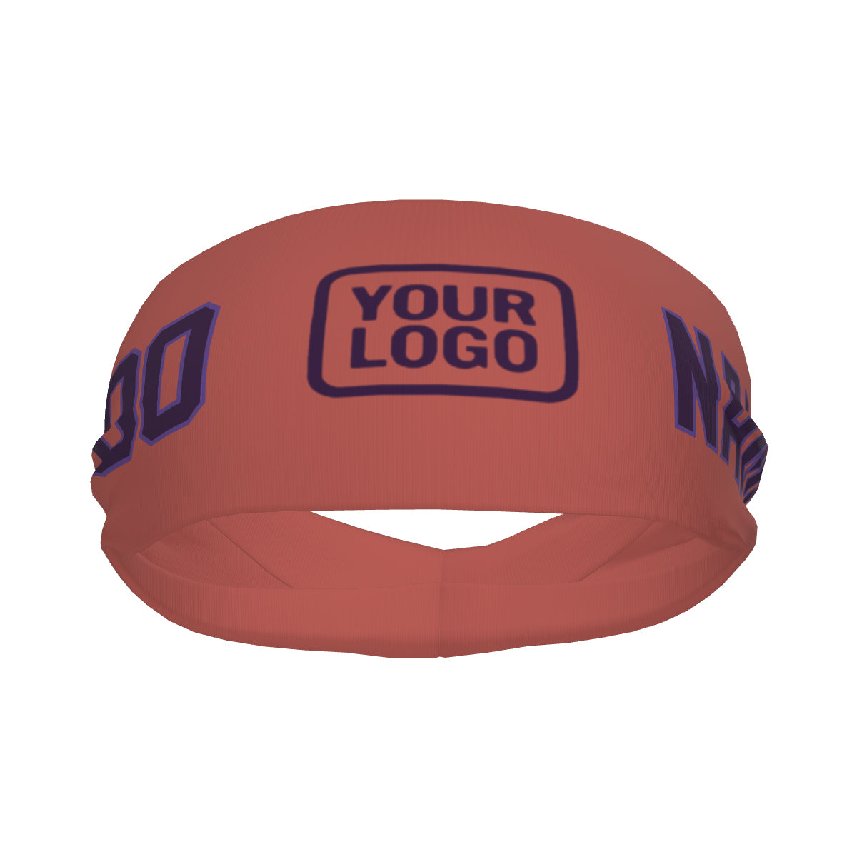 Custom Copper Rose Purple Sports headband