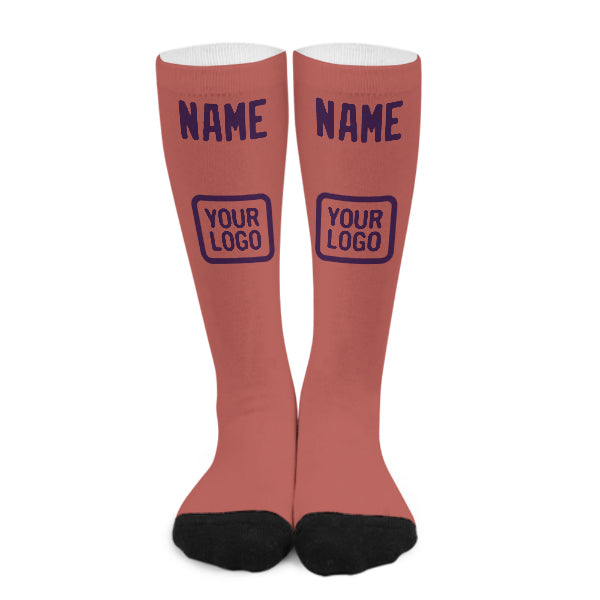 Custom Copper Rose Purple Knee-High Sock