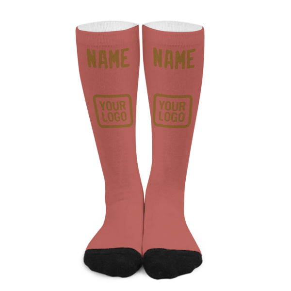 Custom Copper Rose Khaki Knee-High Sock