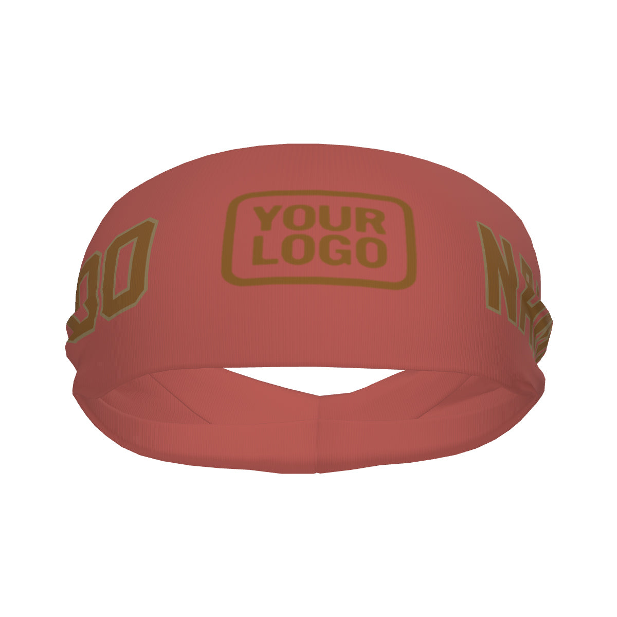 Custom Copper Rose Khaki Sports headband