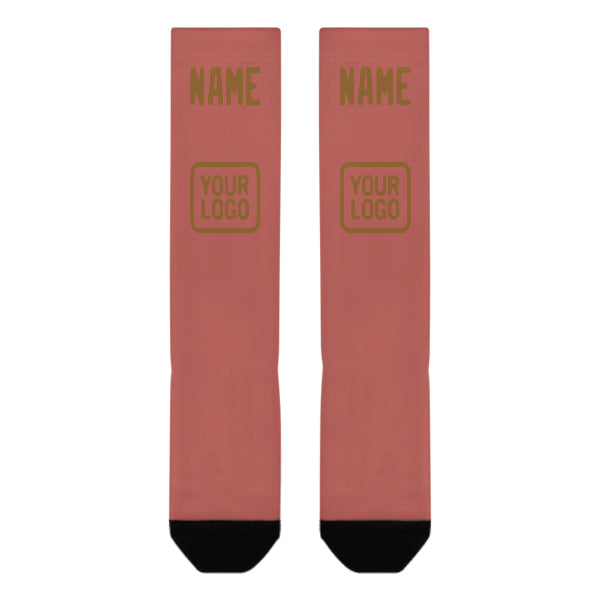 Custom Copper Rose Khaki Knee-High Sock