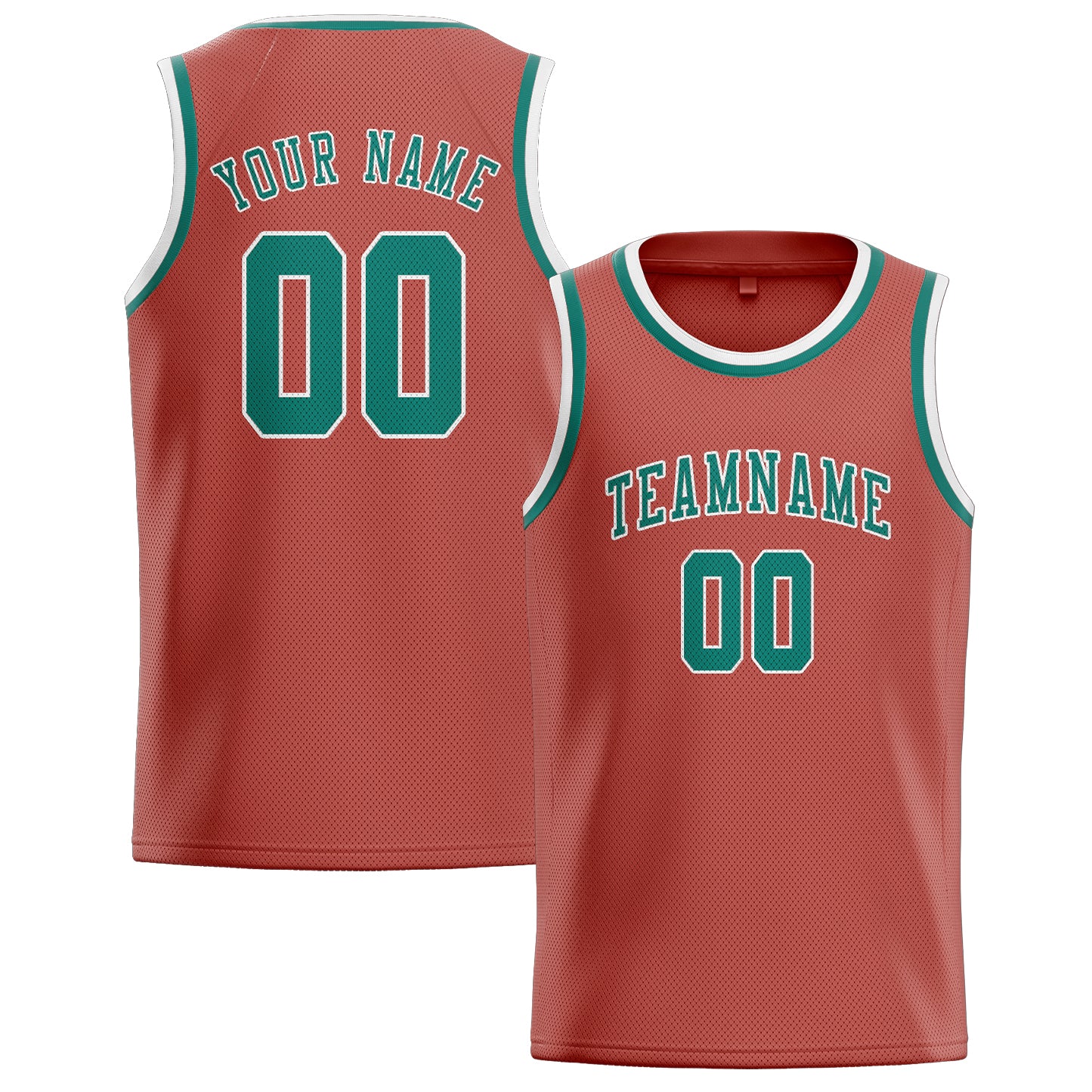 Custom Copper Rose Blue Green Basketball Jersey