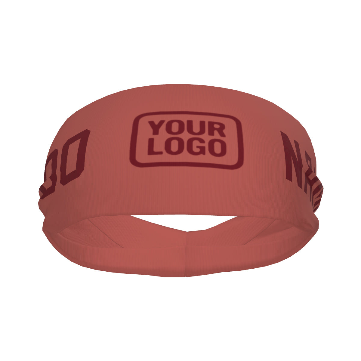 Custom Copper Rose Crimson Red Sports headband
