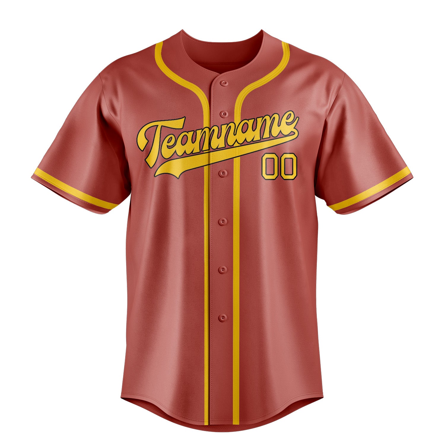 Custom Copper Rose Gold Baseball Jersey