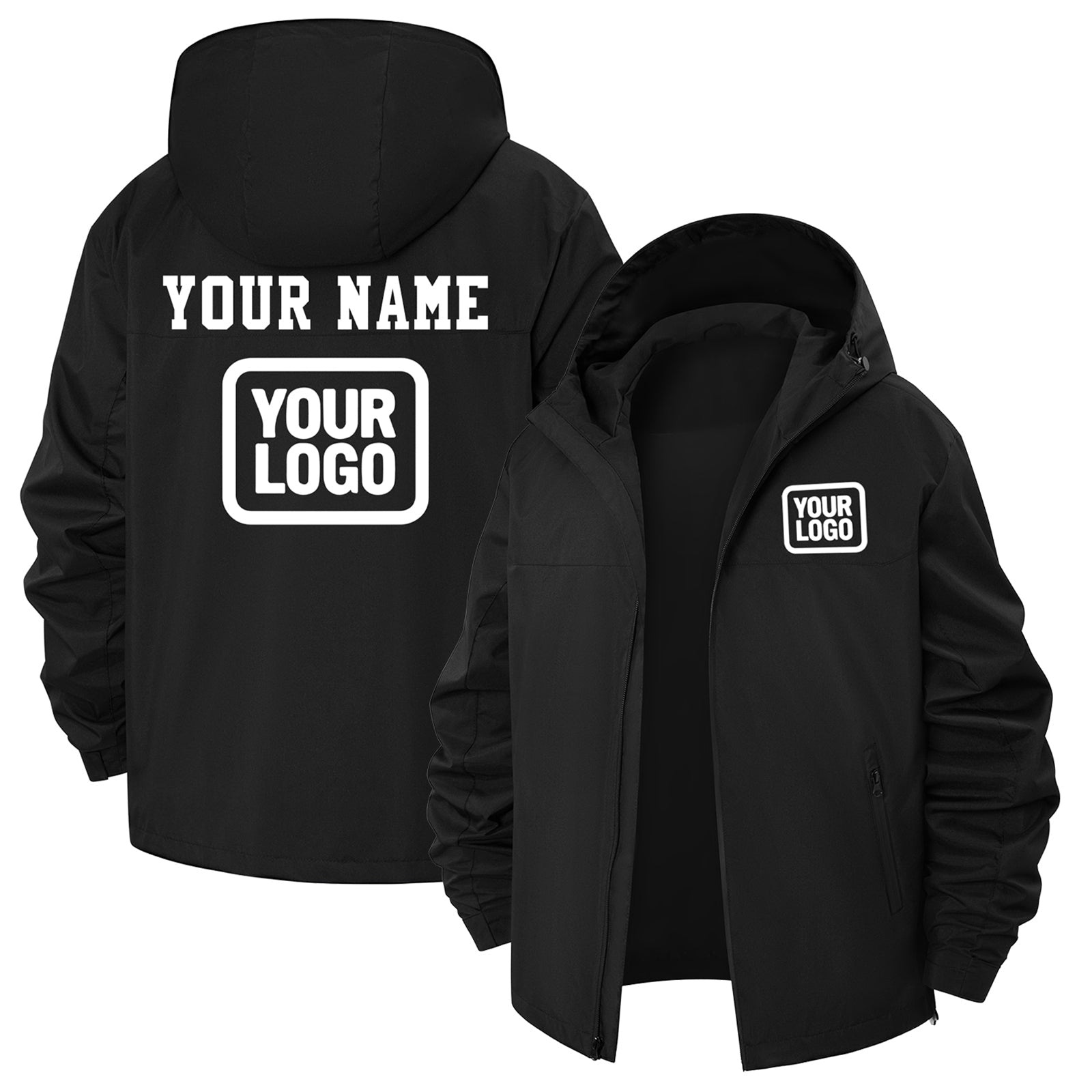 Custom Water-Resistant Windbreaker — Add Name/Logo