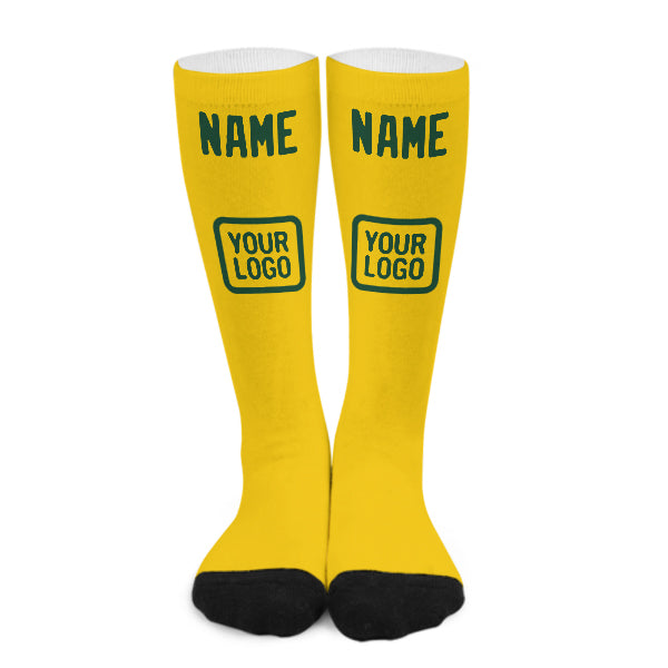 Custom Gold Green Knee-High Sock