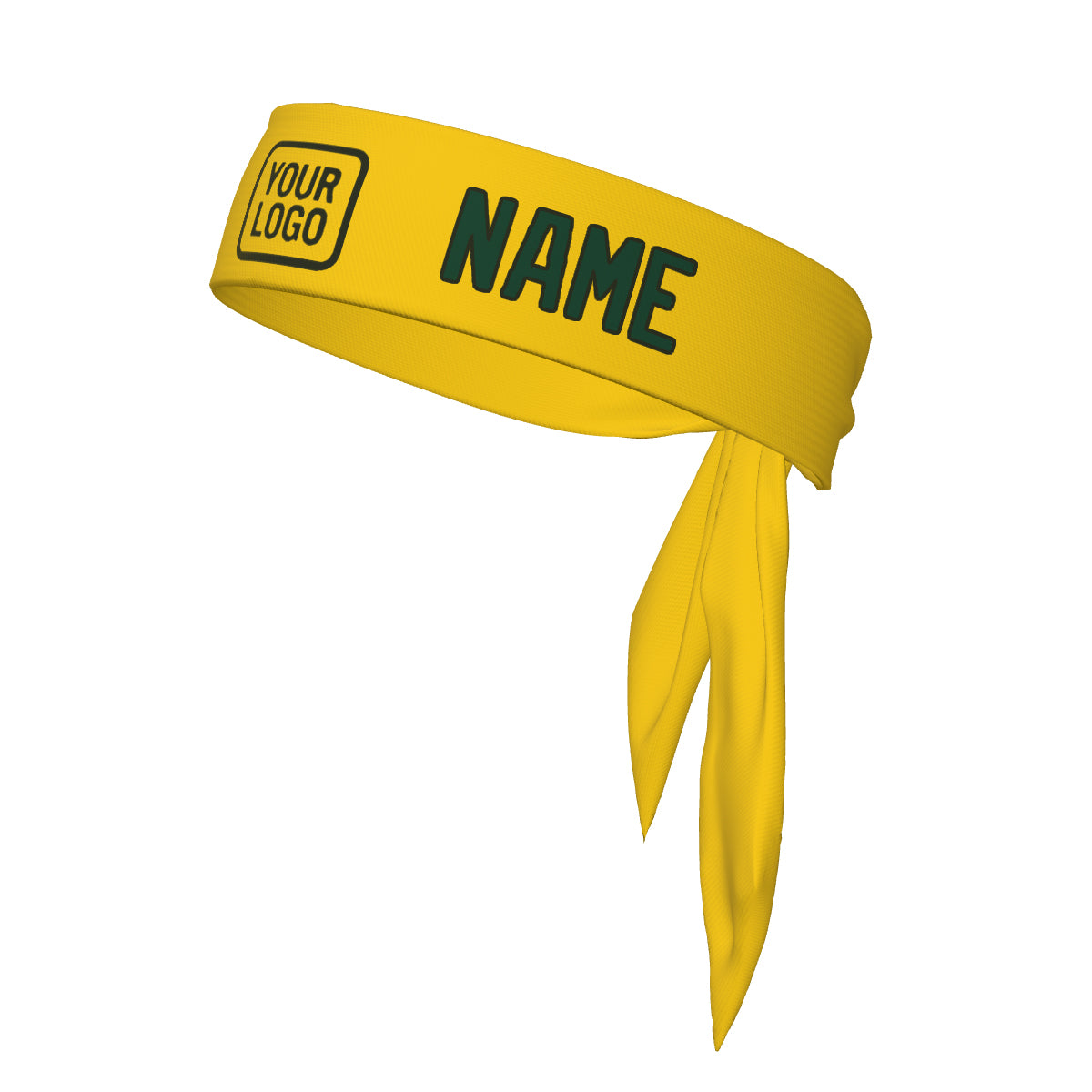 Custom Gold Green Headband