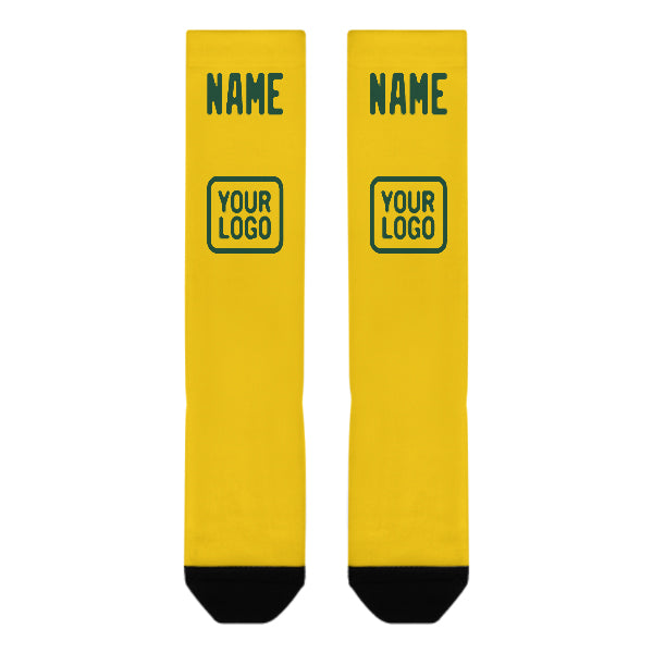 Custom Gold Green Knee-High Sock