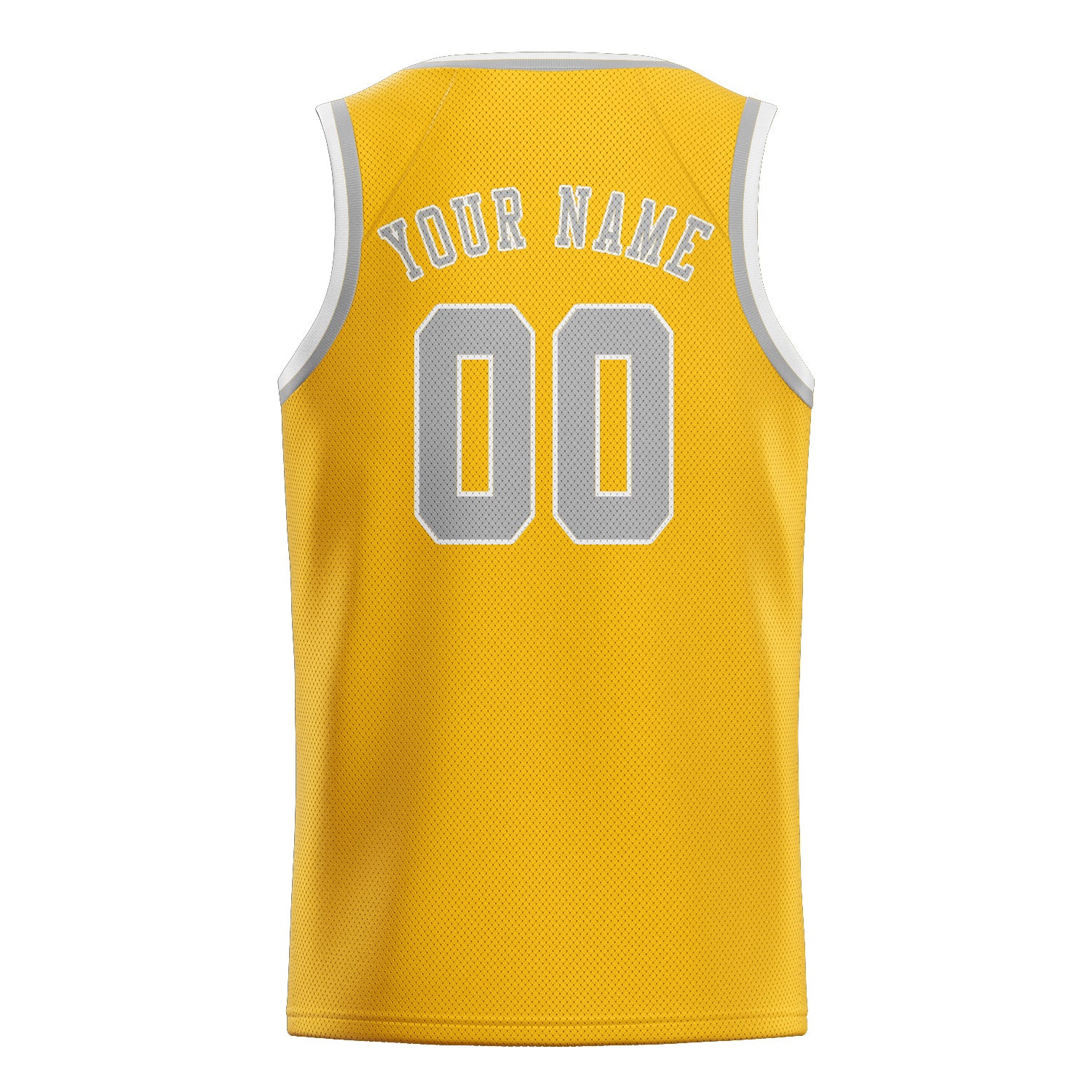 Custom Gold Gray Basketball Jersey