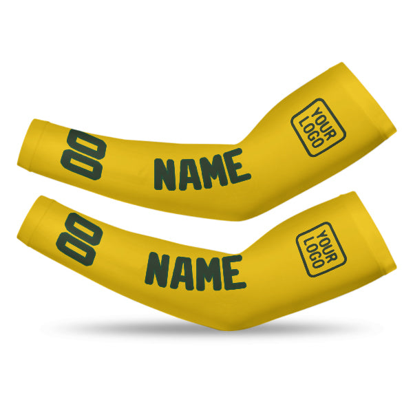 Custom Gold Dark Green Arm Sleeve